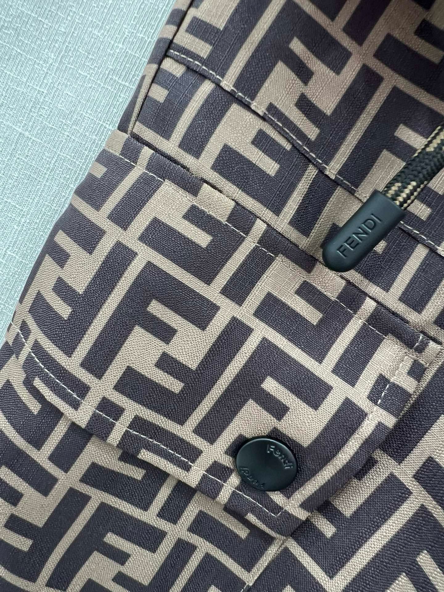 Bagsaaa F**di Pant FF Motif Brown