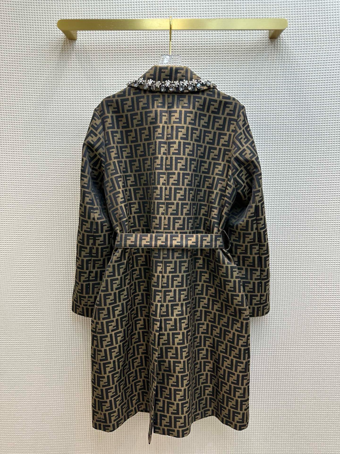 Bagsaaa F**di Brown canvas trench coat