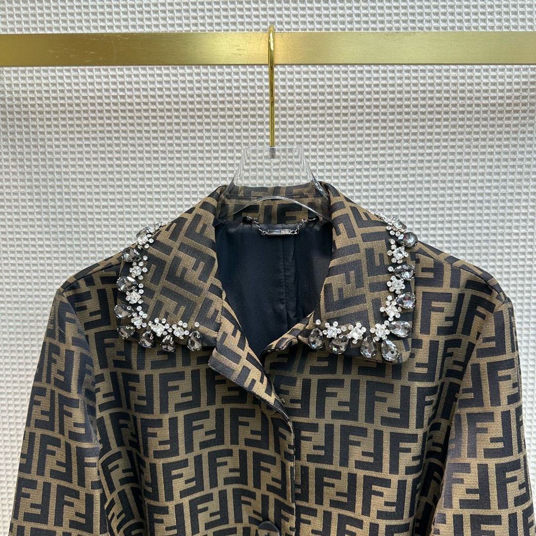 Bagsaaa F**di Brown canvas trench coat