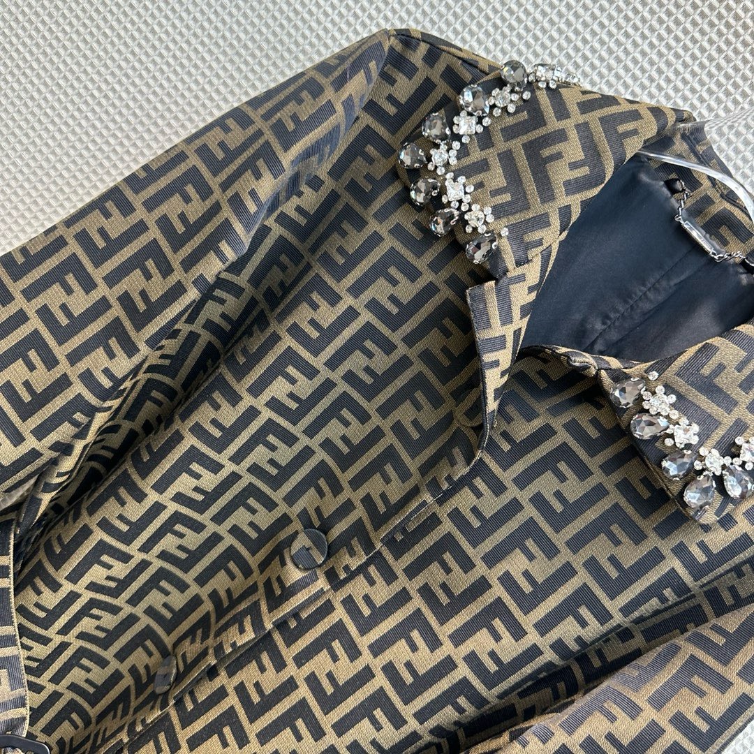 Bagsaaa F**di Brown canvas trench coat
