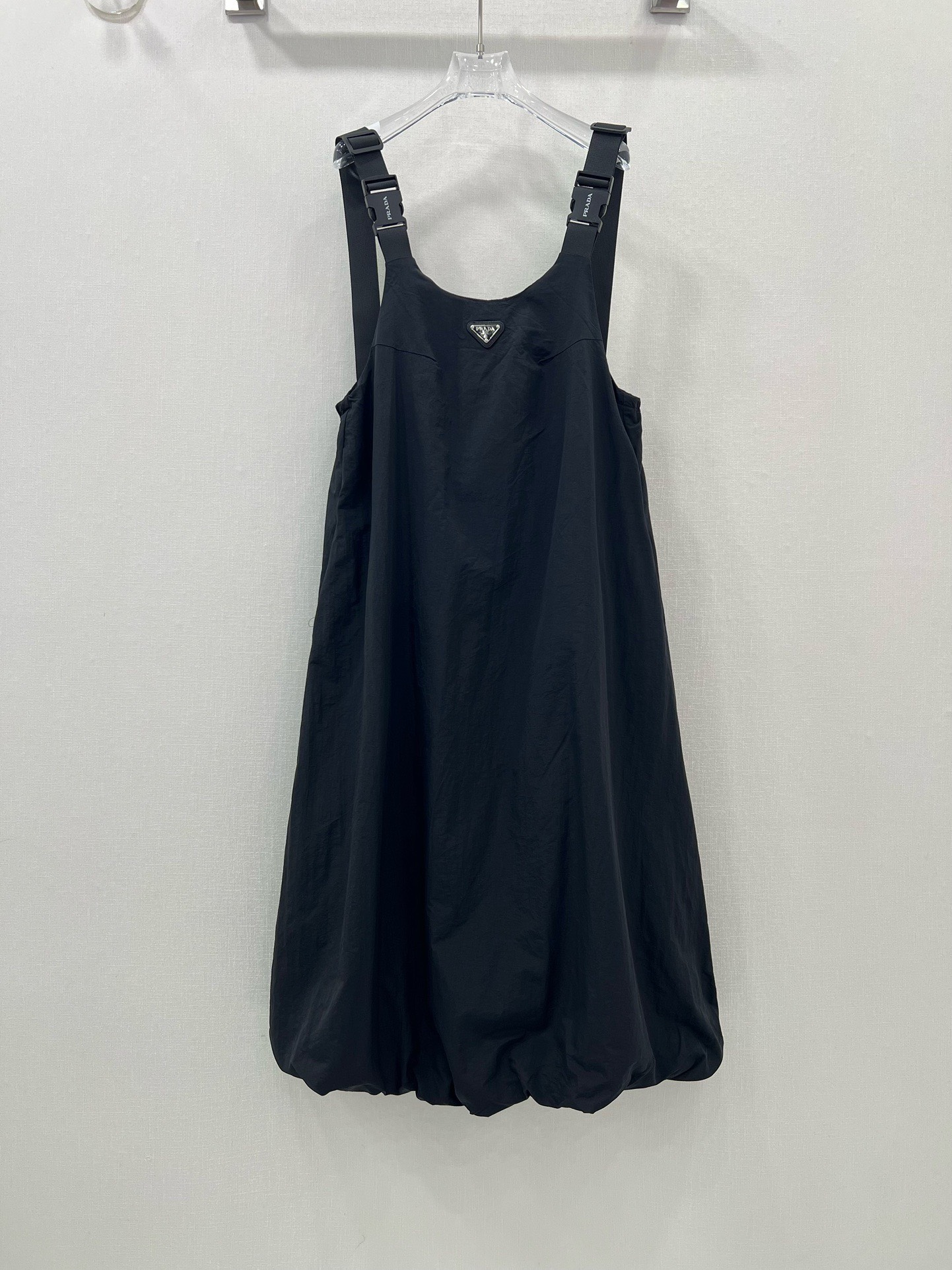 Bagsaaa Pra*a Black Gabardine Mini Dress 