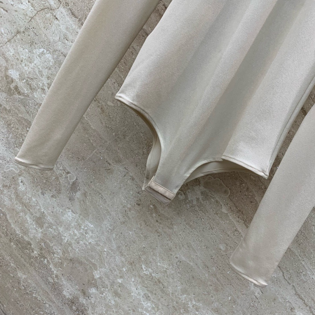 Bagsaaa Pra*a Tall Stone Roll Neck Bodysuit In Beige