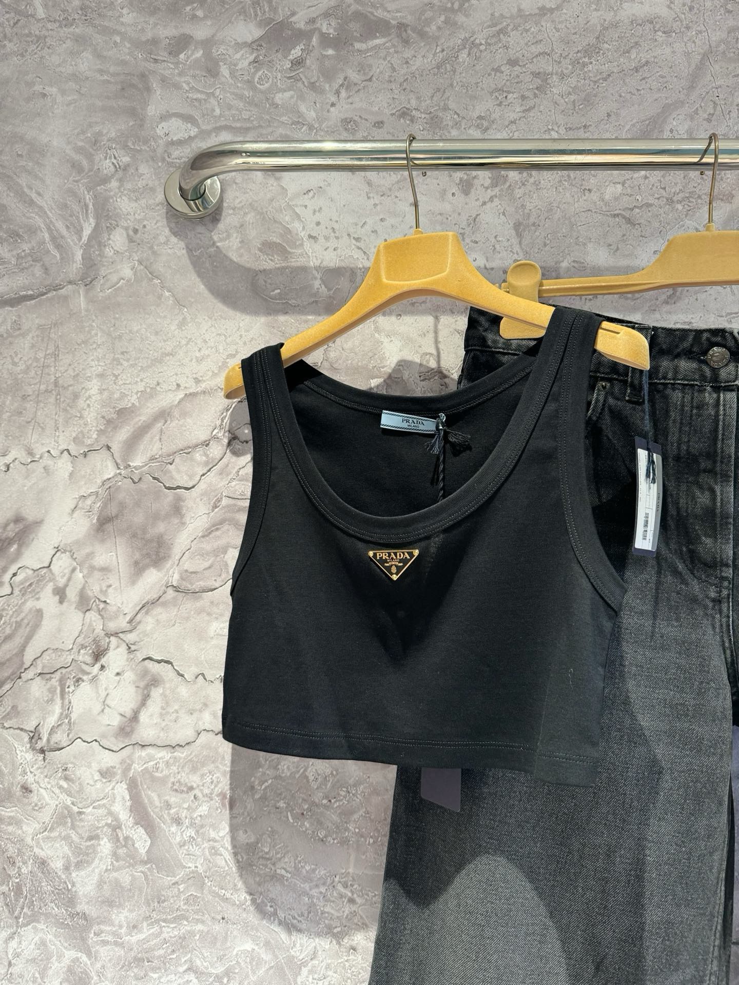 Bagsaaa Pra*a Black Tank Top