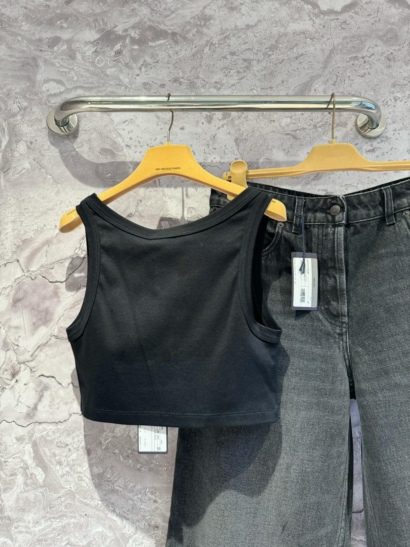 Bagsaaa Pra*a Black Tank Top