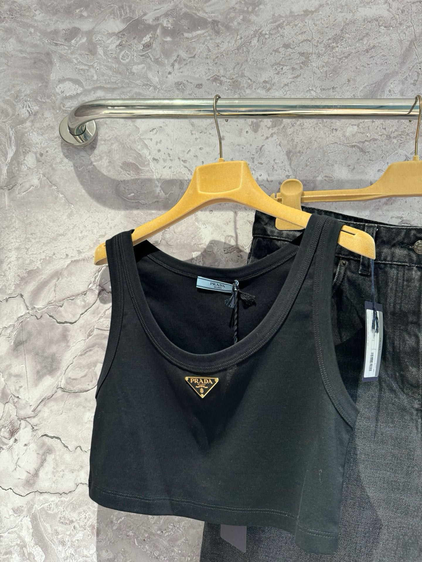 Bagsaaa Pra*a Black Tank Top