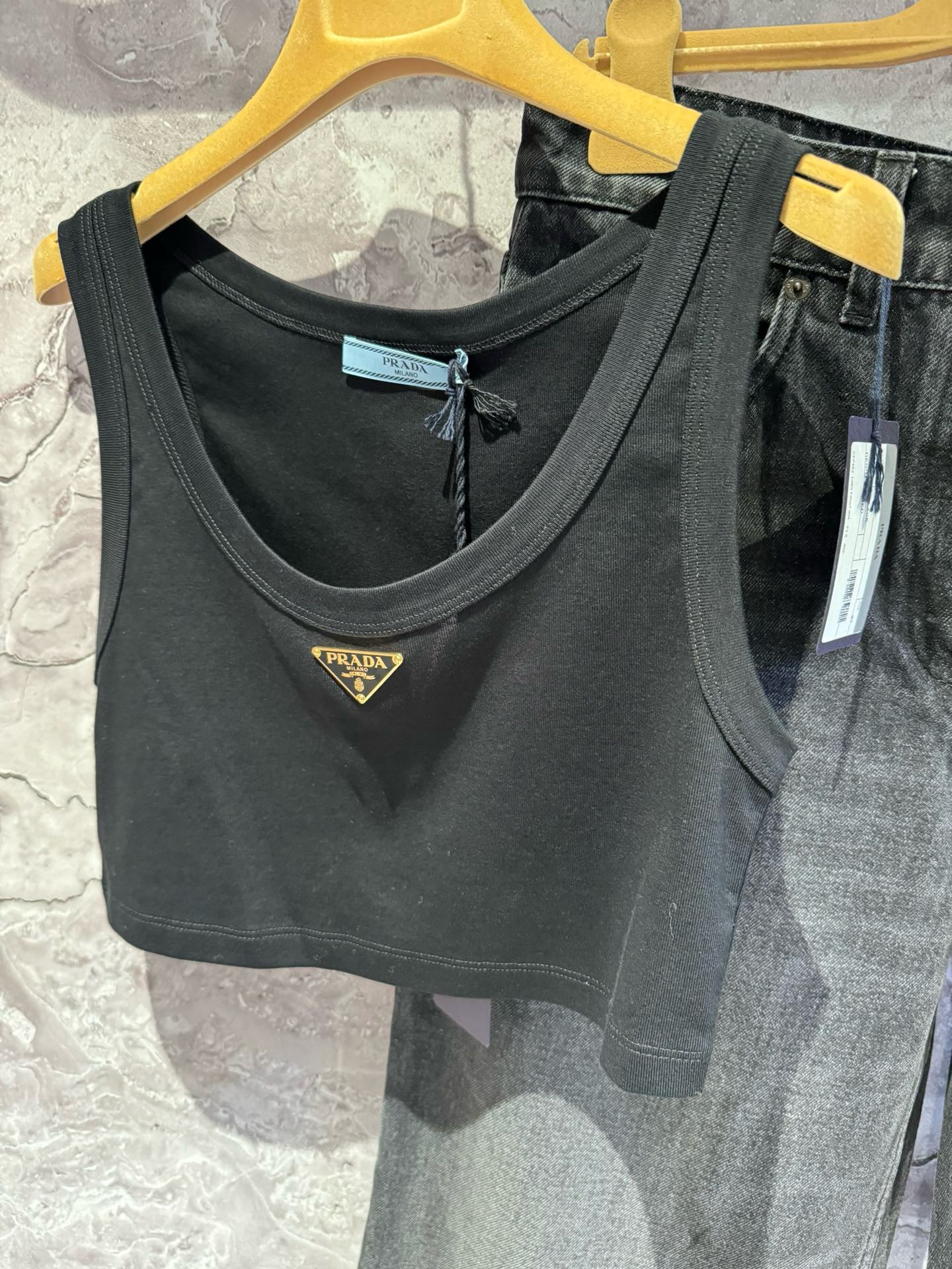Bagsaaa Pra*a Black Tank Top