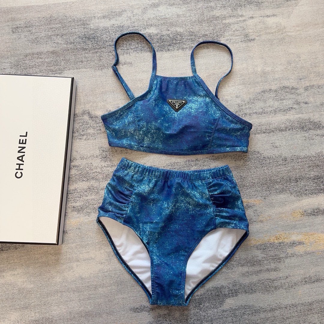 Bagsaaa Pra*a Swimwear Blue Set
