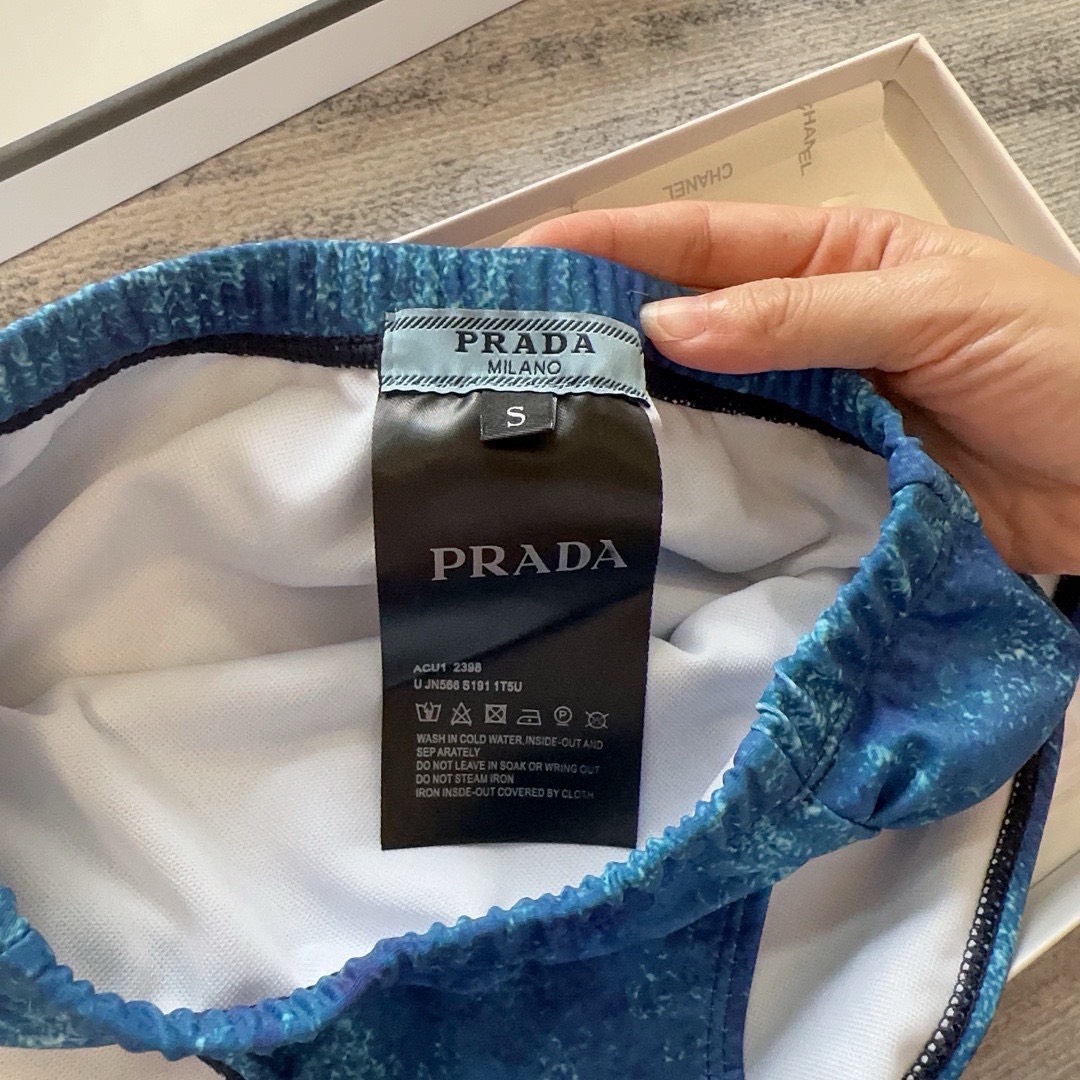 Bagsaaa Pra*a Swimwear Blue Set