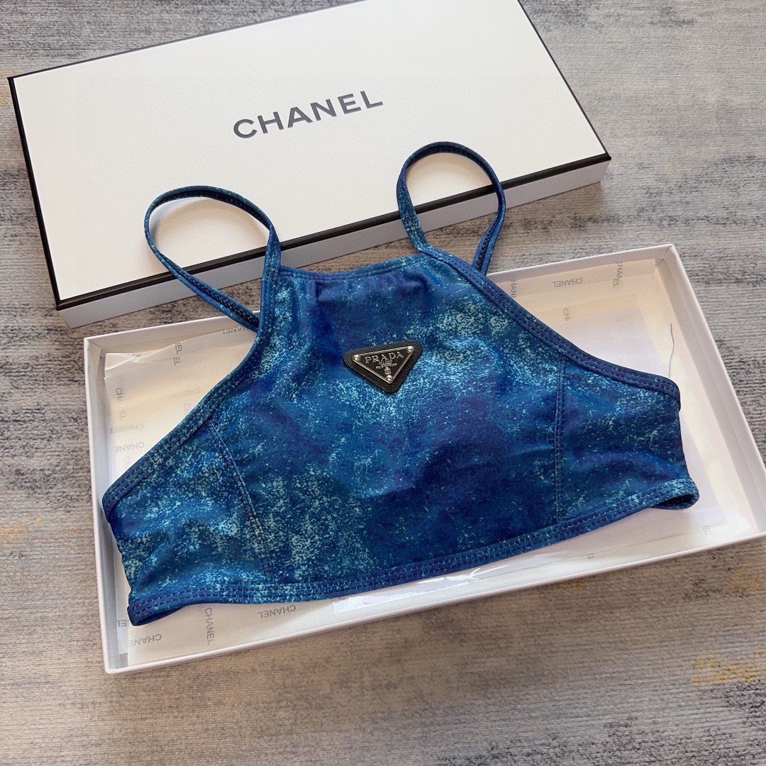 Bagsaaa Pra*a Swimwear Blue Set