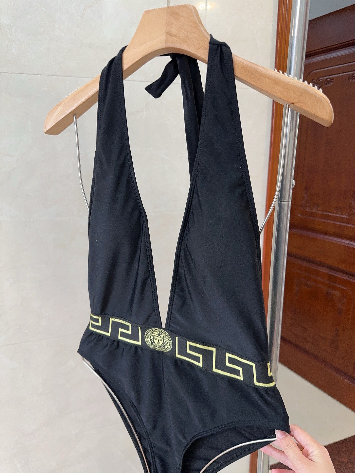 Bagsaaa Versace Tie-Fastened One-Piece Swimsuit