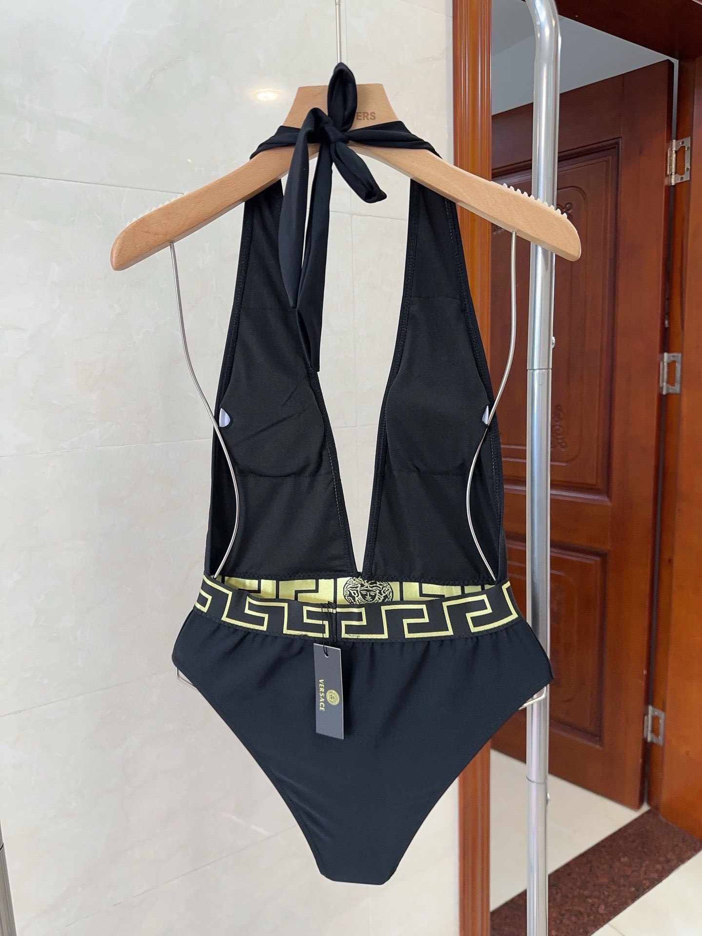 Bagsaaa Versace Tie-Fastened One-Piece Swimsuit