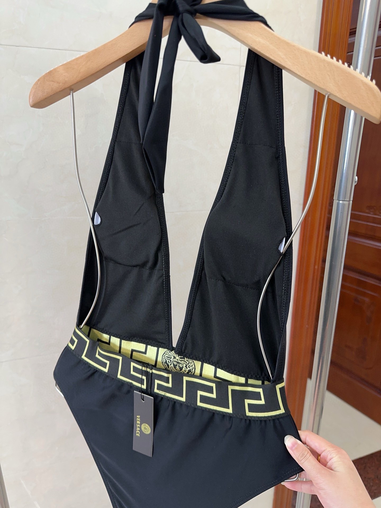 Bagsaaa Versace Tie-Fastened One-Piece Swimsuit
