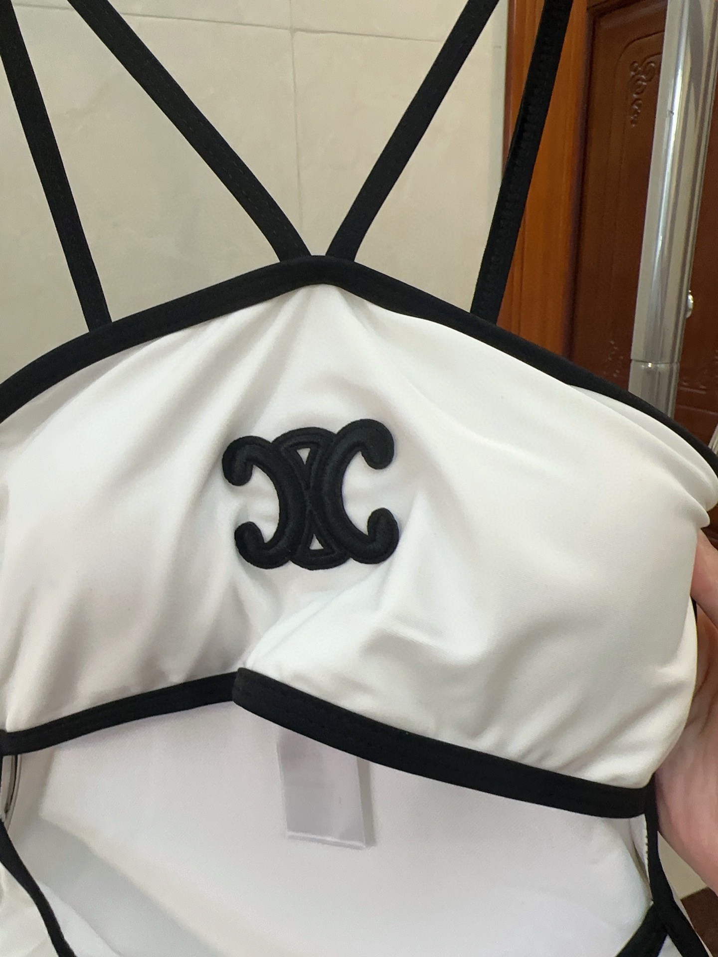 Bagsaaa Ce1i*e One Piece White Swimwear