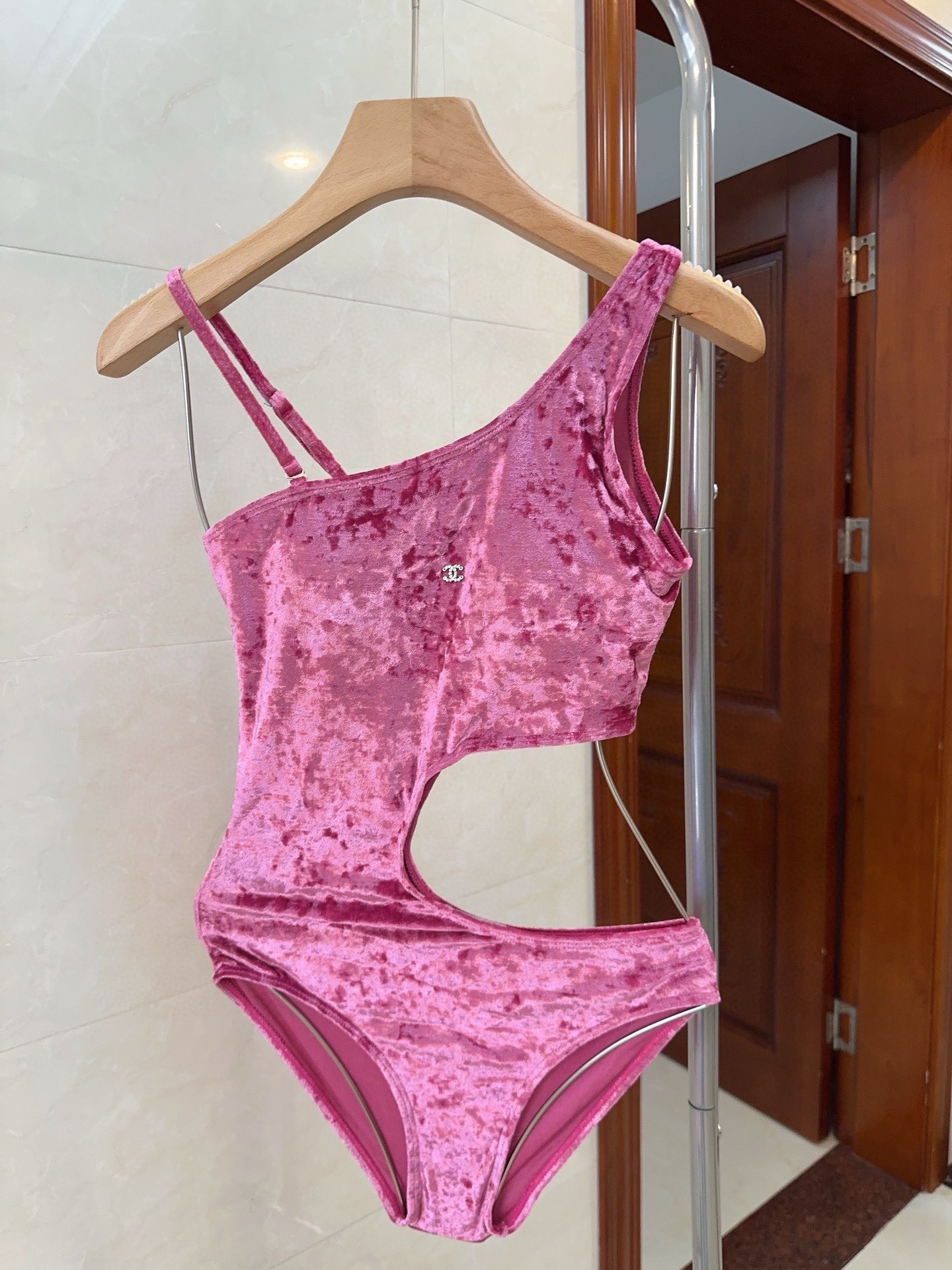 Bagsaaa Ch**el Pink One Piece Swimwear