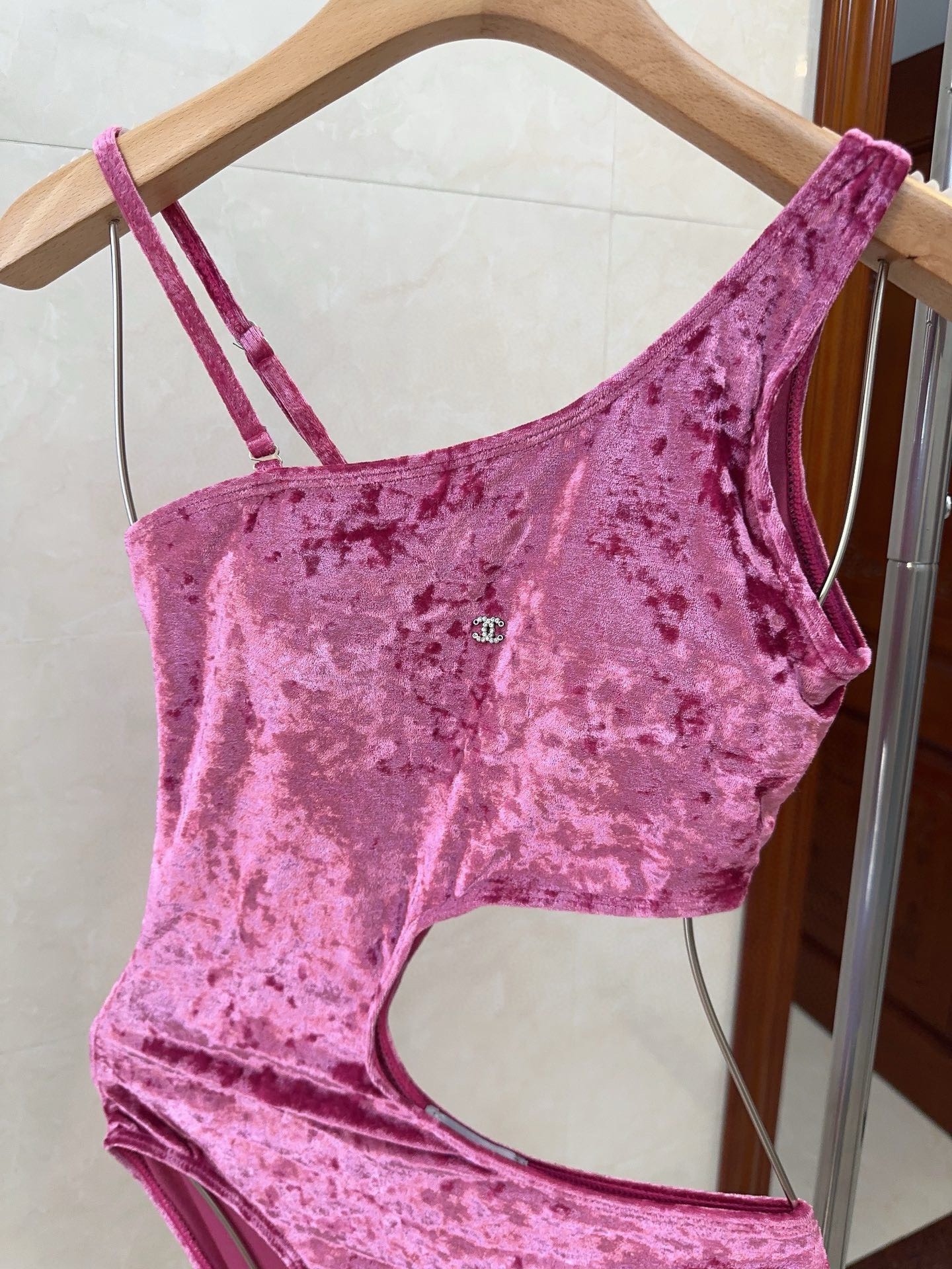 Bagsaaa Ch**el Pink One Piece Swimwear