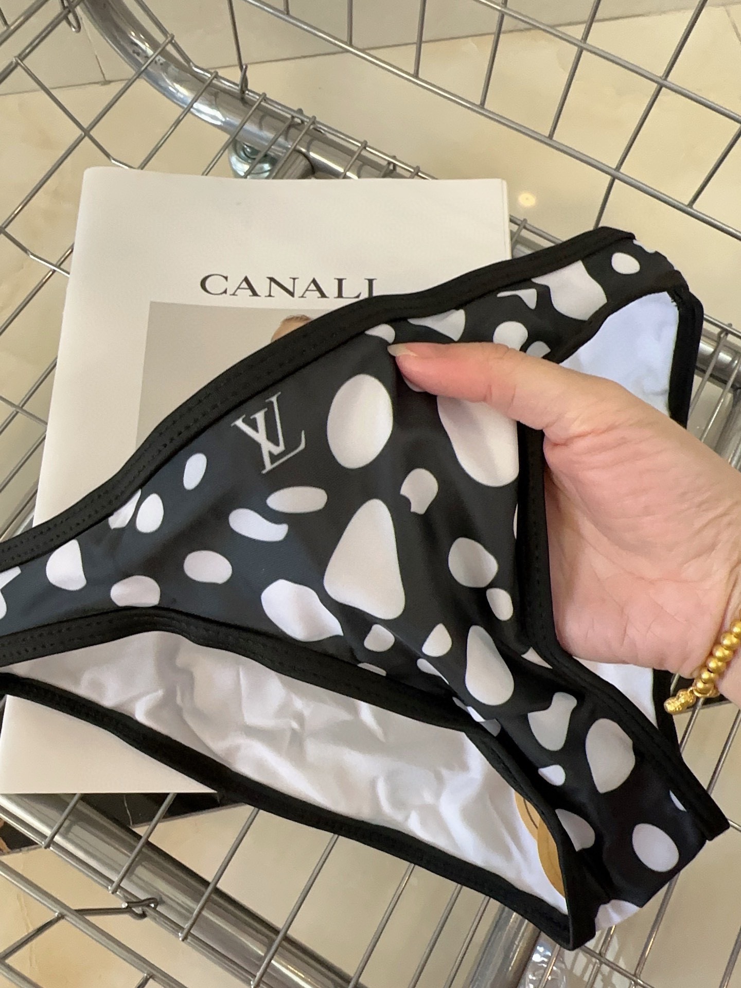 Bagsaaa L0vis Vvtt0n Black Dot Bikini