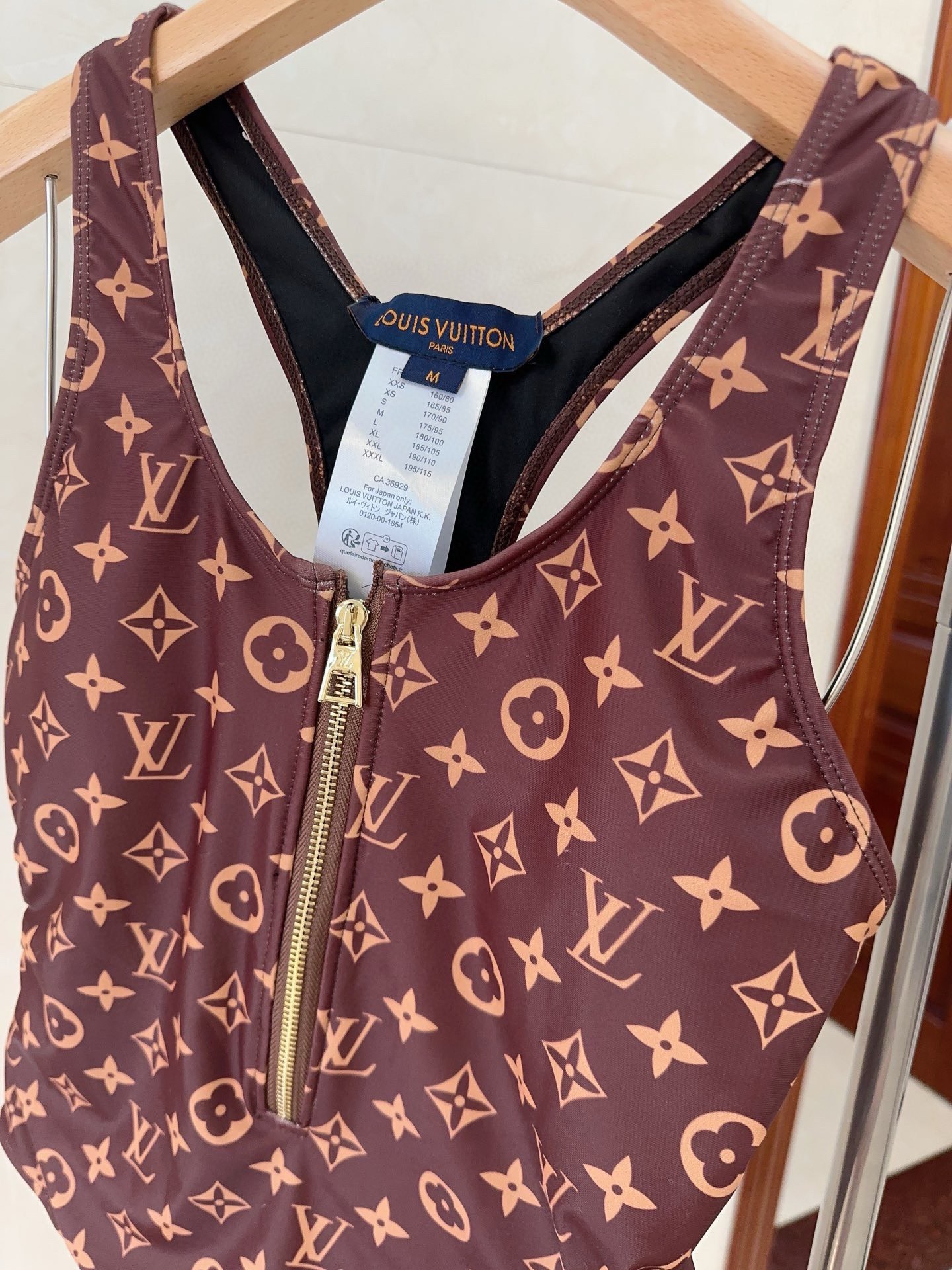 Bagsaaa L0vis Vvtt0n Zip-up Monogram One-Piece Swimsuit