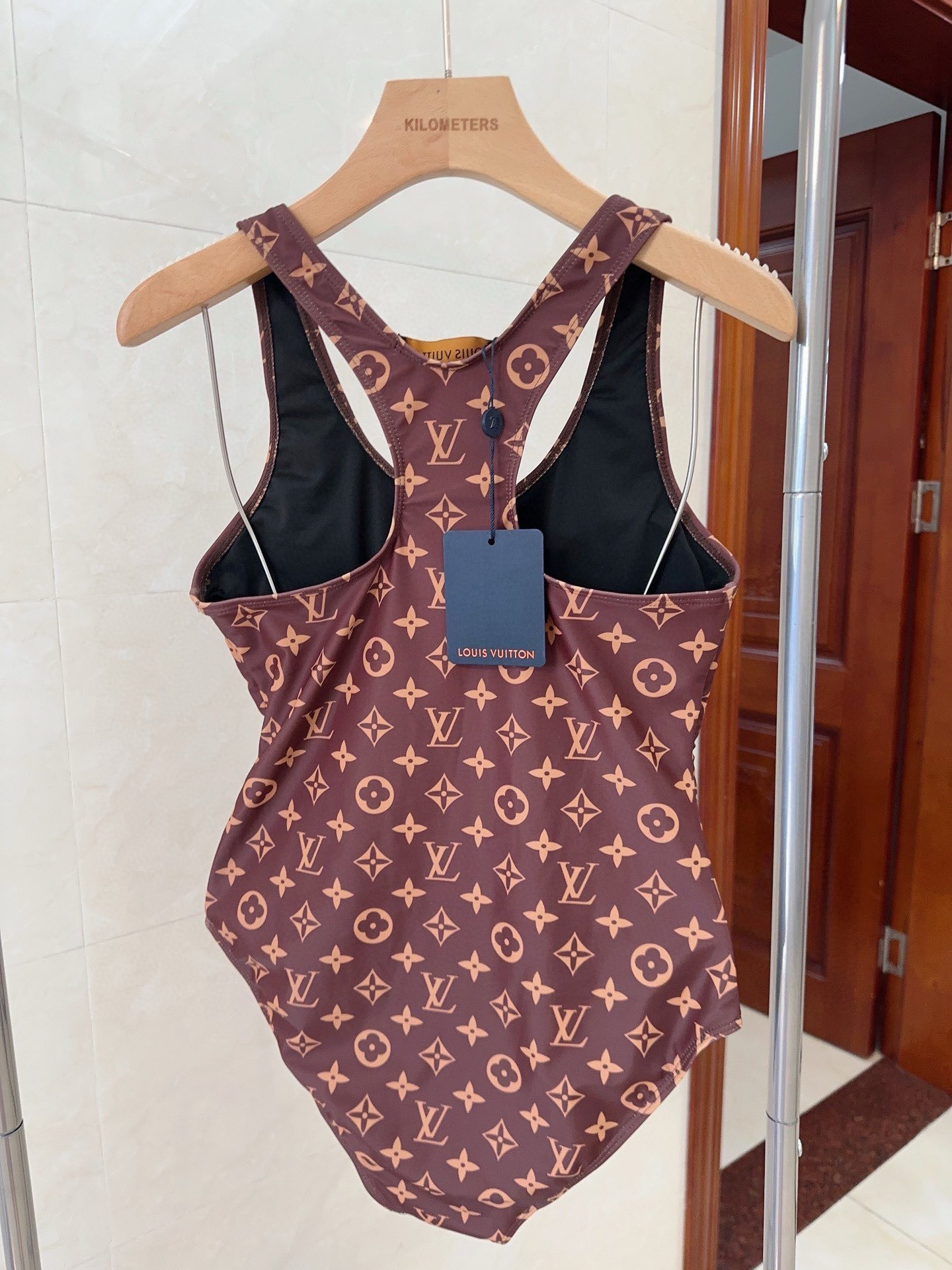 Bagsaaa L0vis Vvtt0n Zip-up Monogram One-Piece Swimsuit