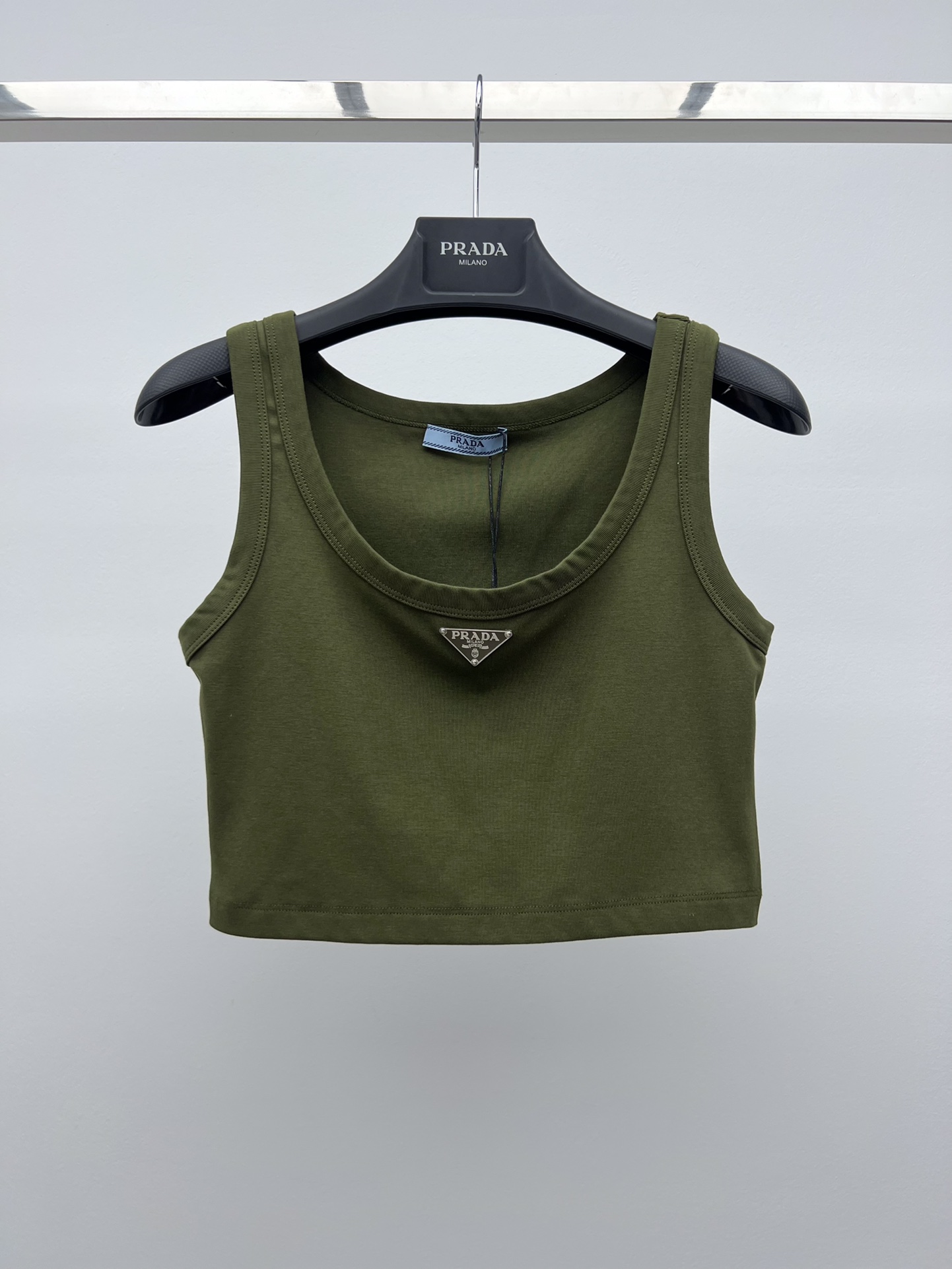 Bagsaaa Pra*a Olive Green Tank Top