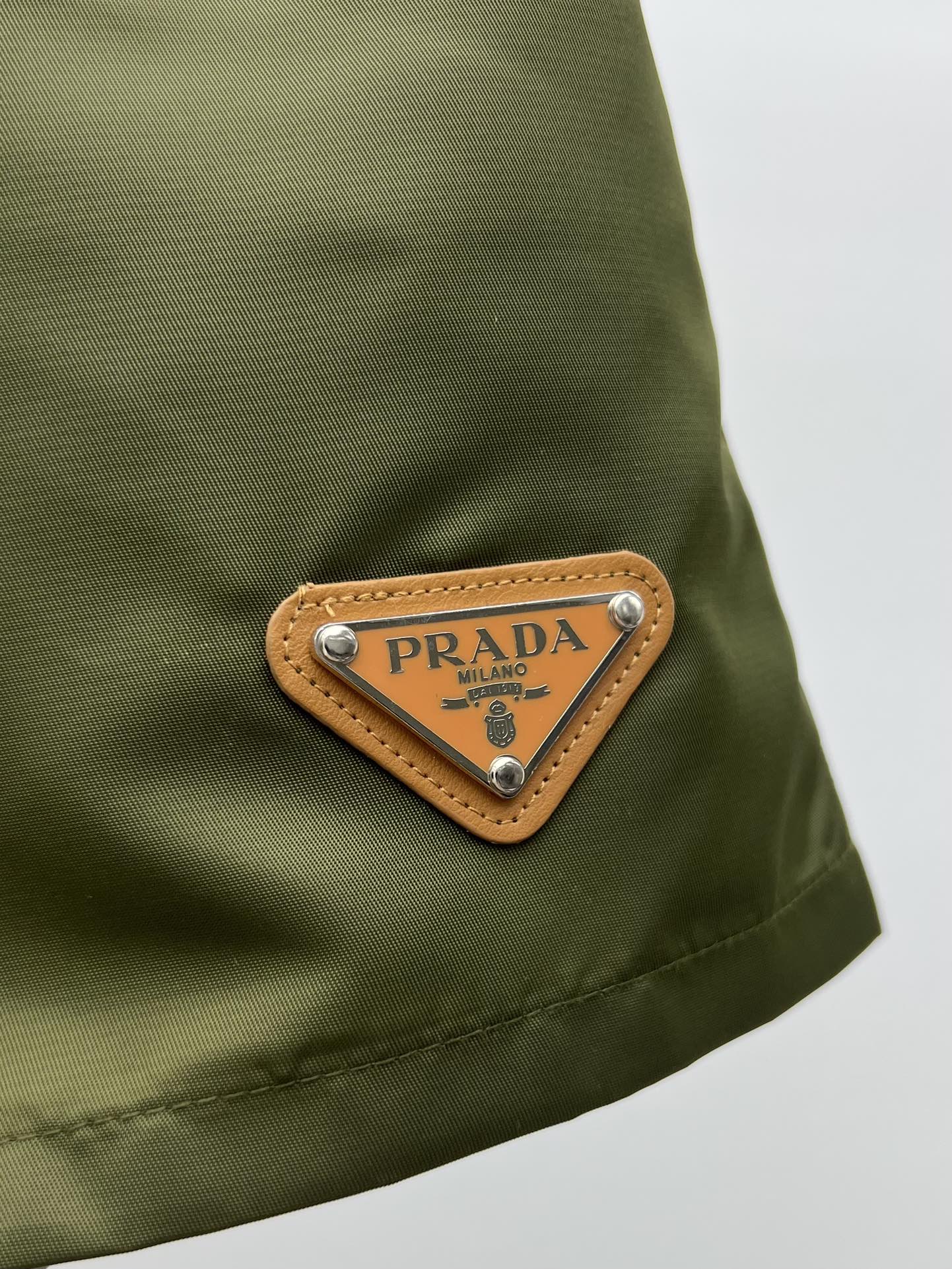 Bagsaaa Pra*a Olive Green Nylon Short