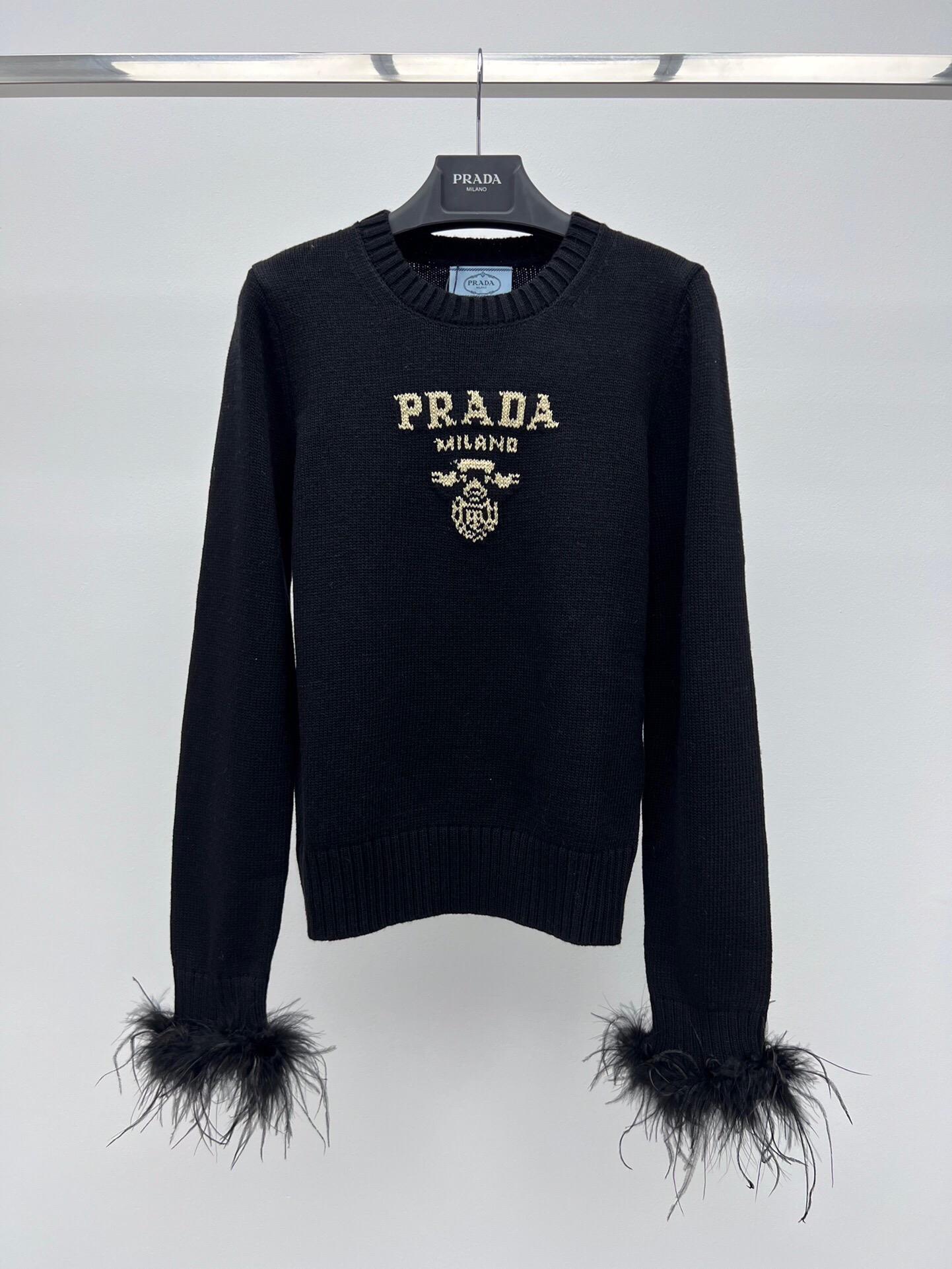 Bagsaaa Pra*a Sweater With Fur Cuff