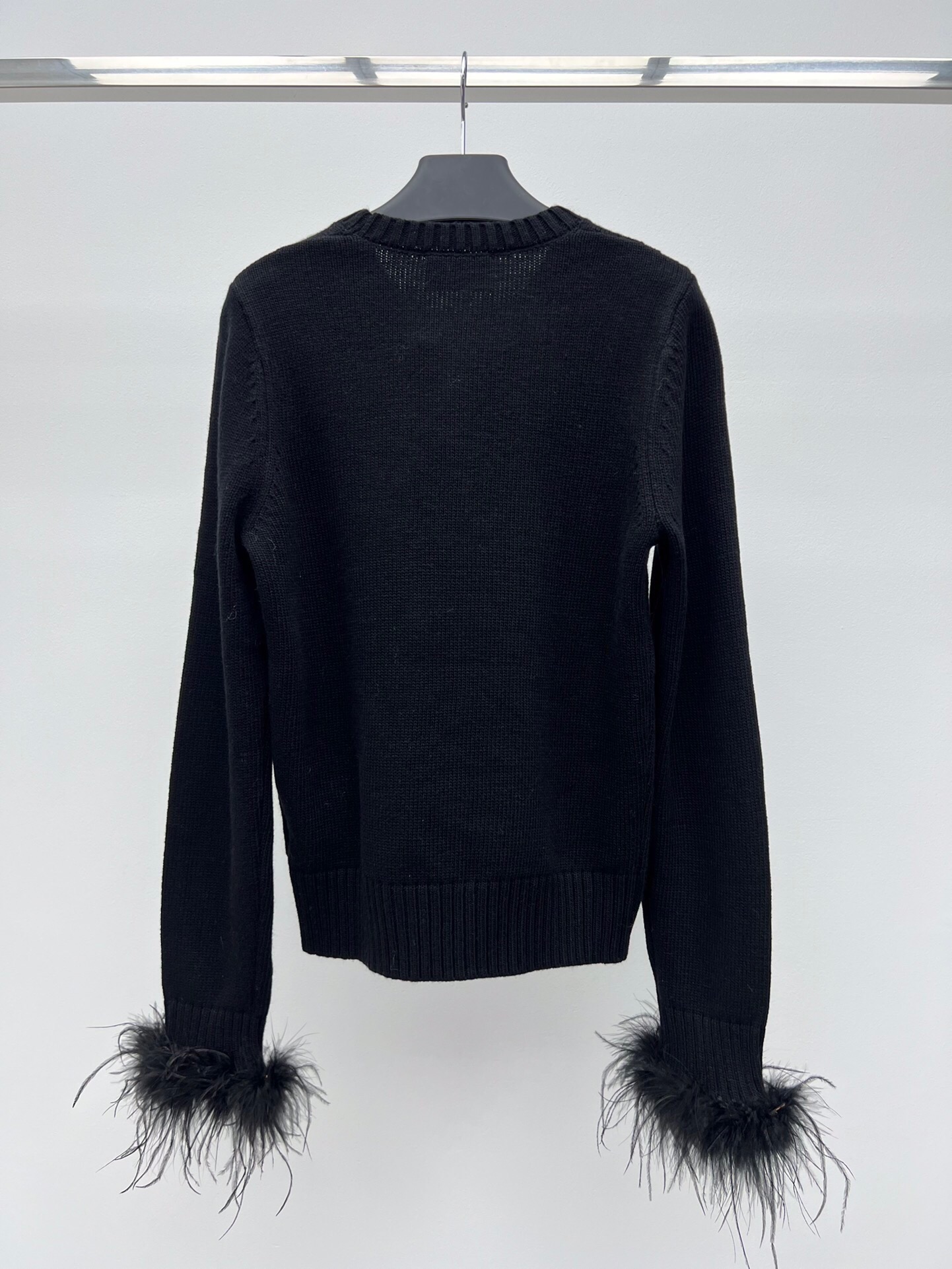 Bagsaaa Pra*a Sweater With Fur Cuff