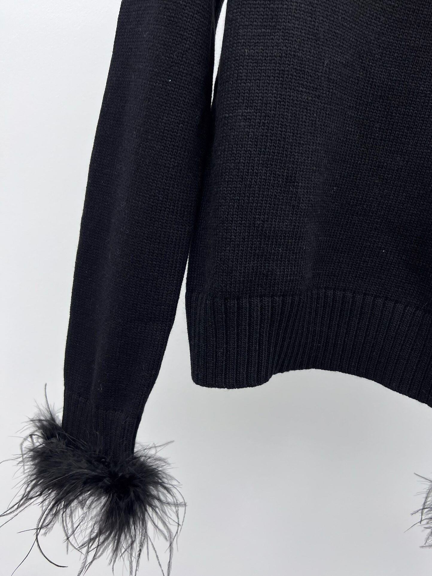 Bagsaaa Pra*a Sweater With Fur Cuff