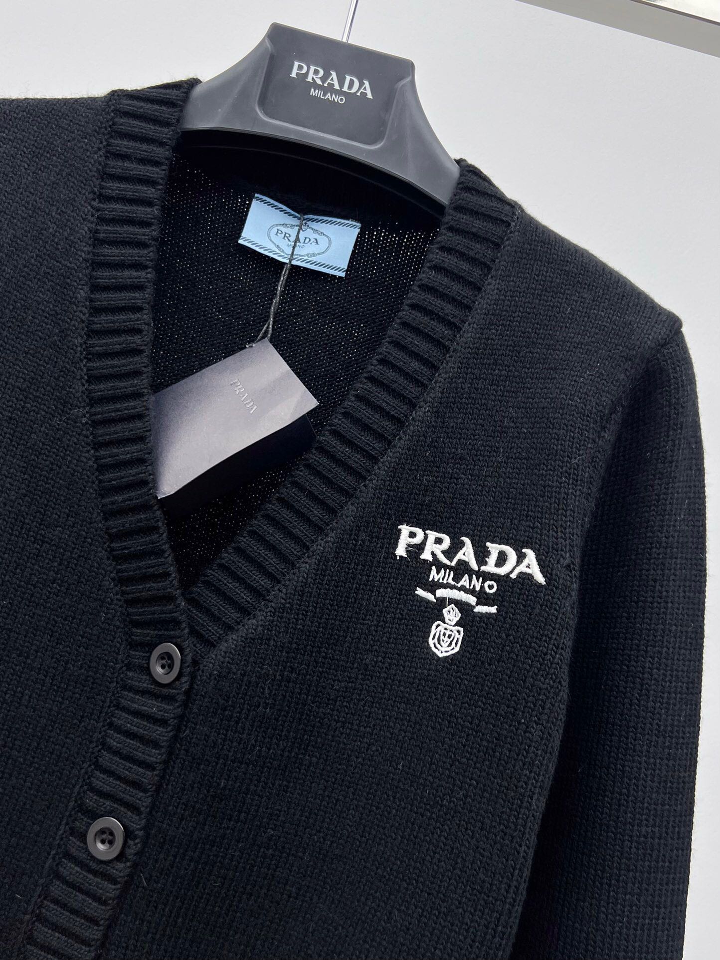 Bagsaaa Pra*a Cardigan With Fur Cuff