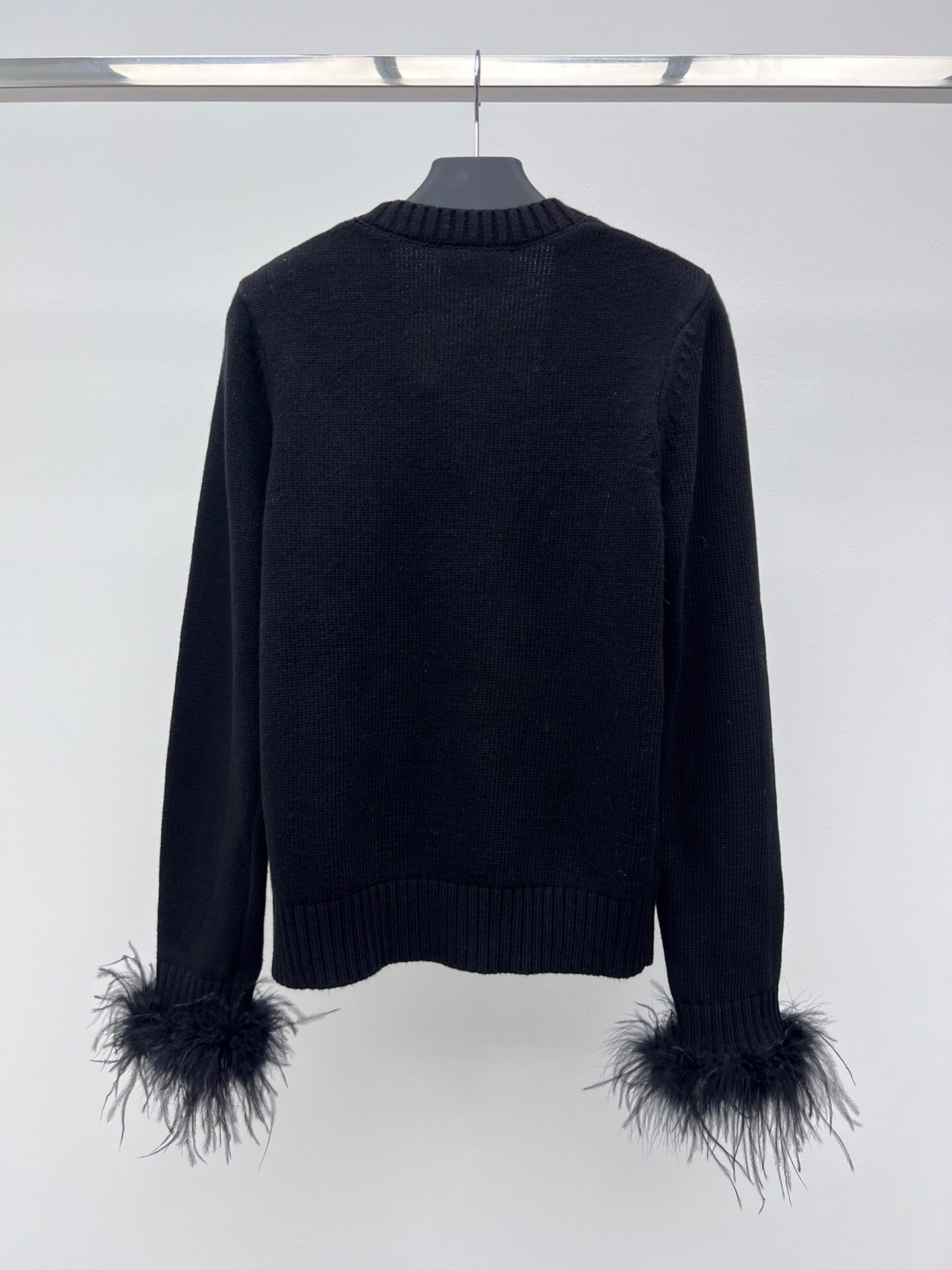 Bagsaaa Pra*a Cardigan With Fur Cuff