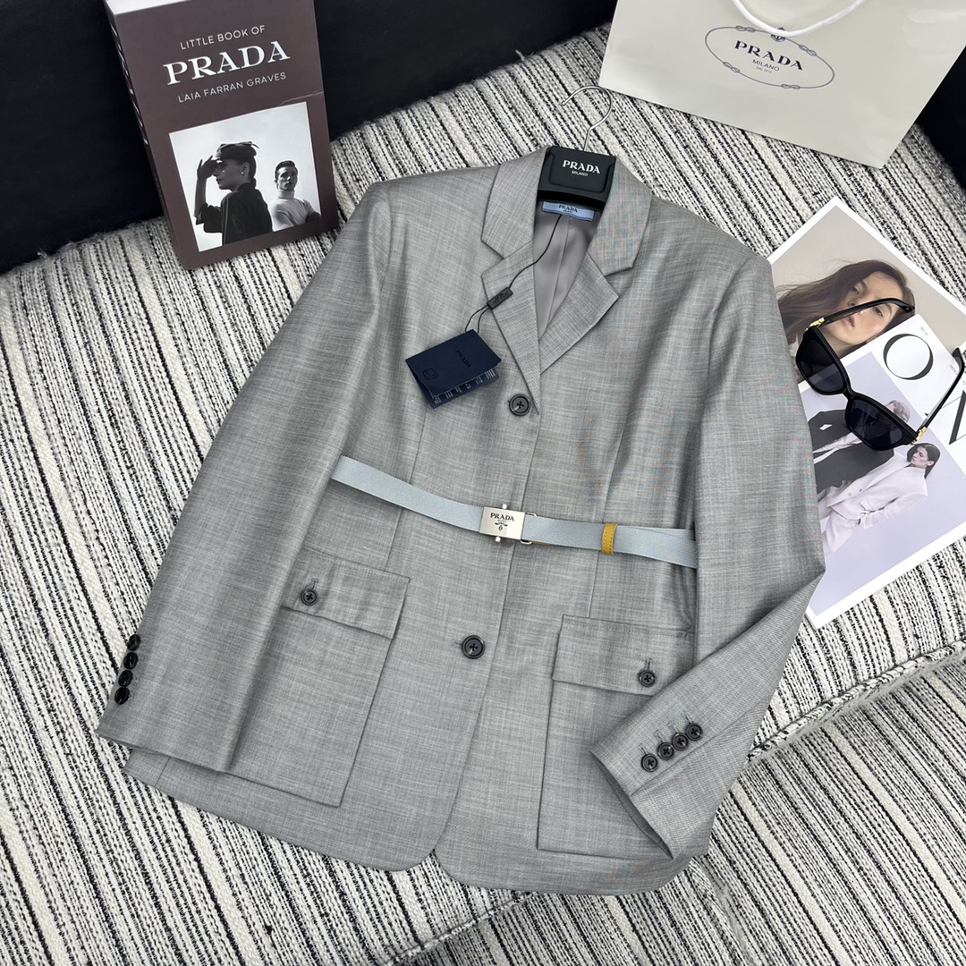 Bagsaaa Pra*a Kid Mohair Sinlge Breasted Jacket