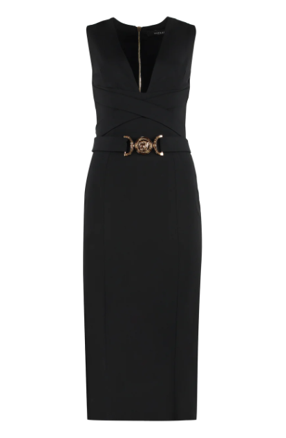Bagsaaa Versace Crepe midi dress