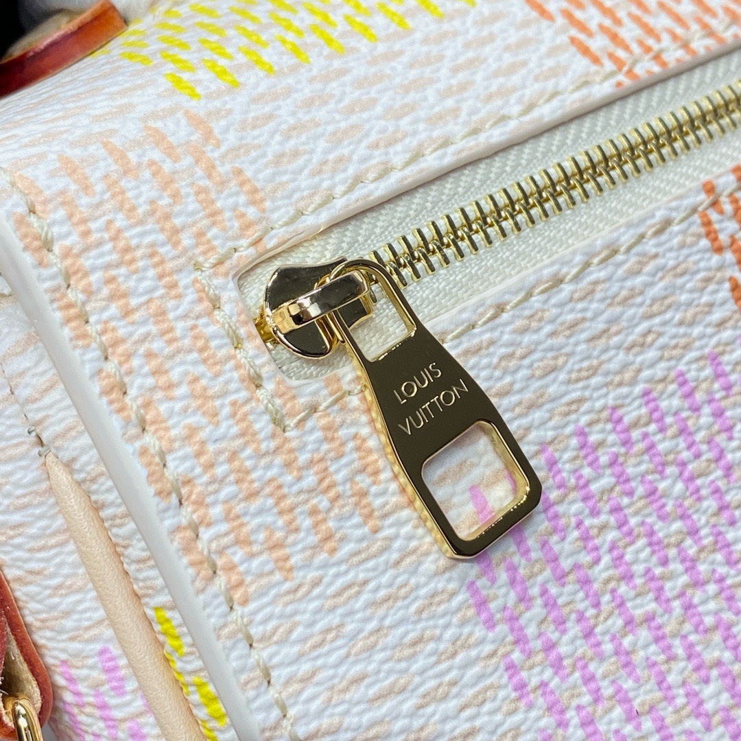 Bagsaaa L0vis Vvtt0n Pochette Métis East West Peach Damier Giant coated canvas - 8.5 x 5.3 x 2.4 inches
