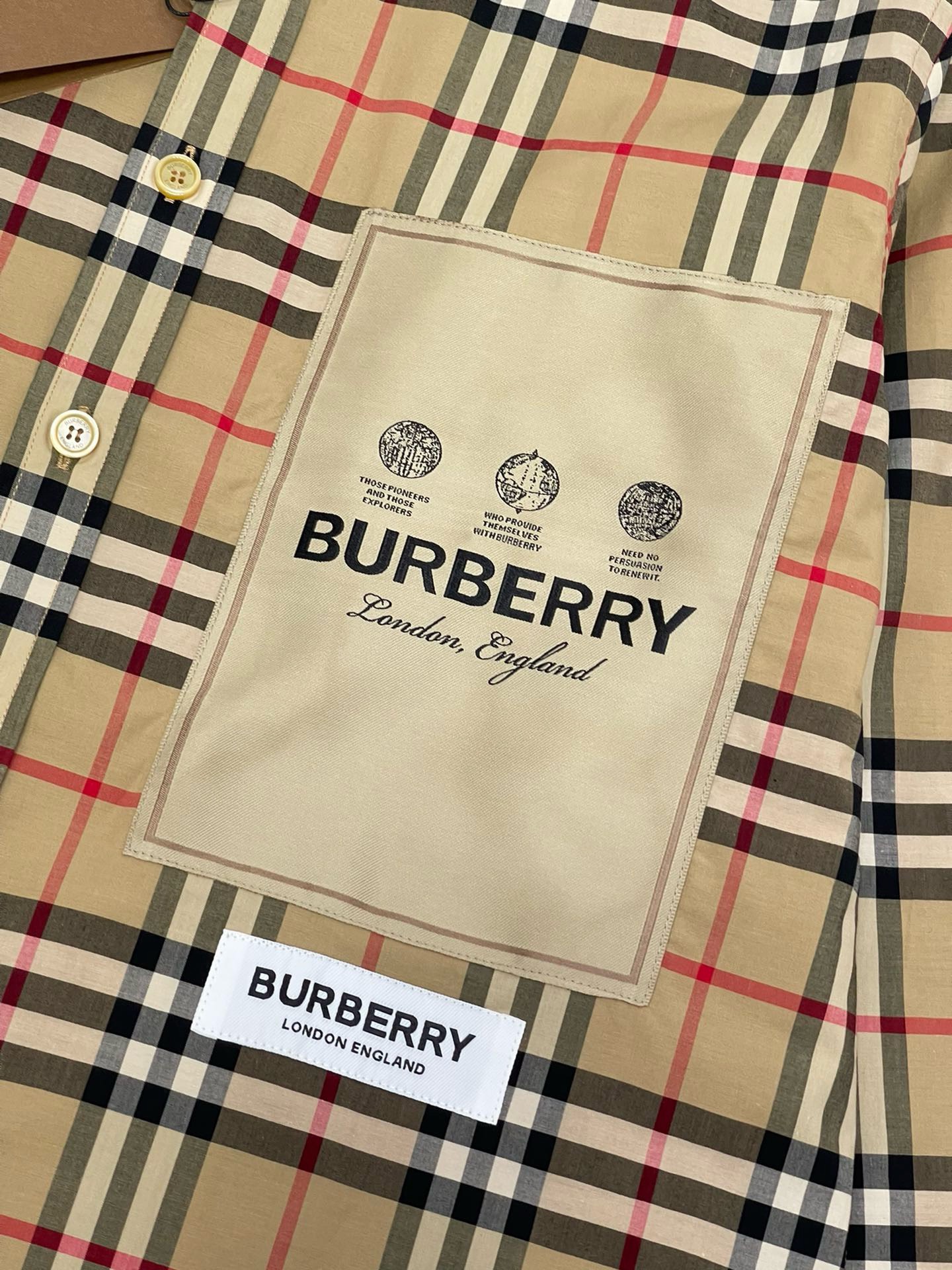 Bagsaaa Bv*b*rry Vintage Check cotton poplin shirt