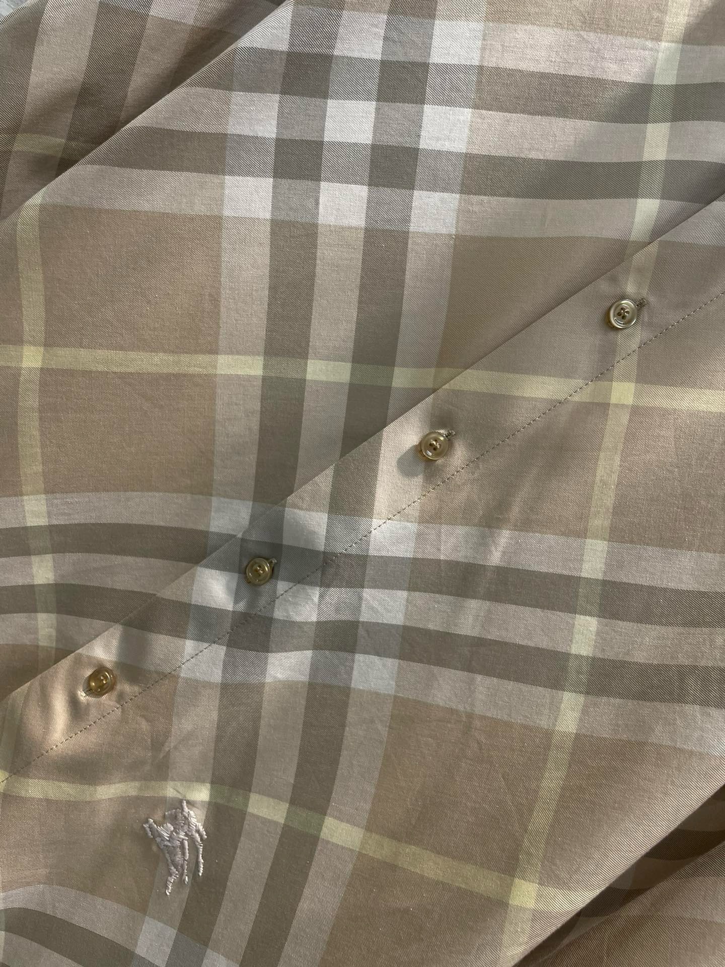 Bagsaaa Bv*b*rry Natural Button-down Checked Shirt