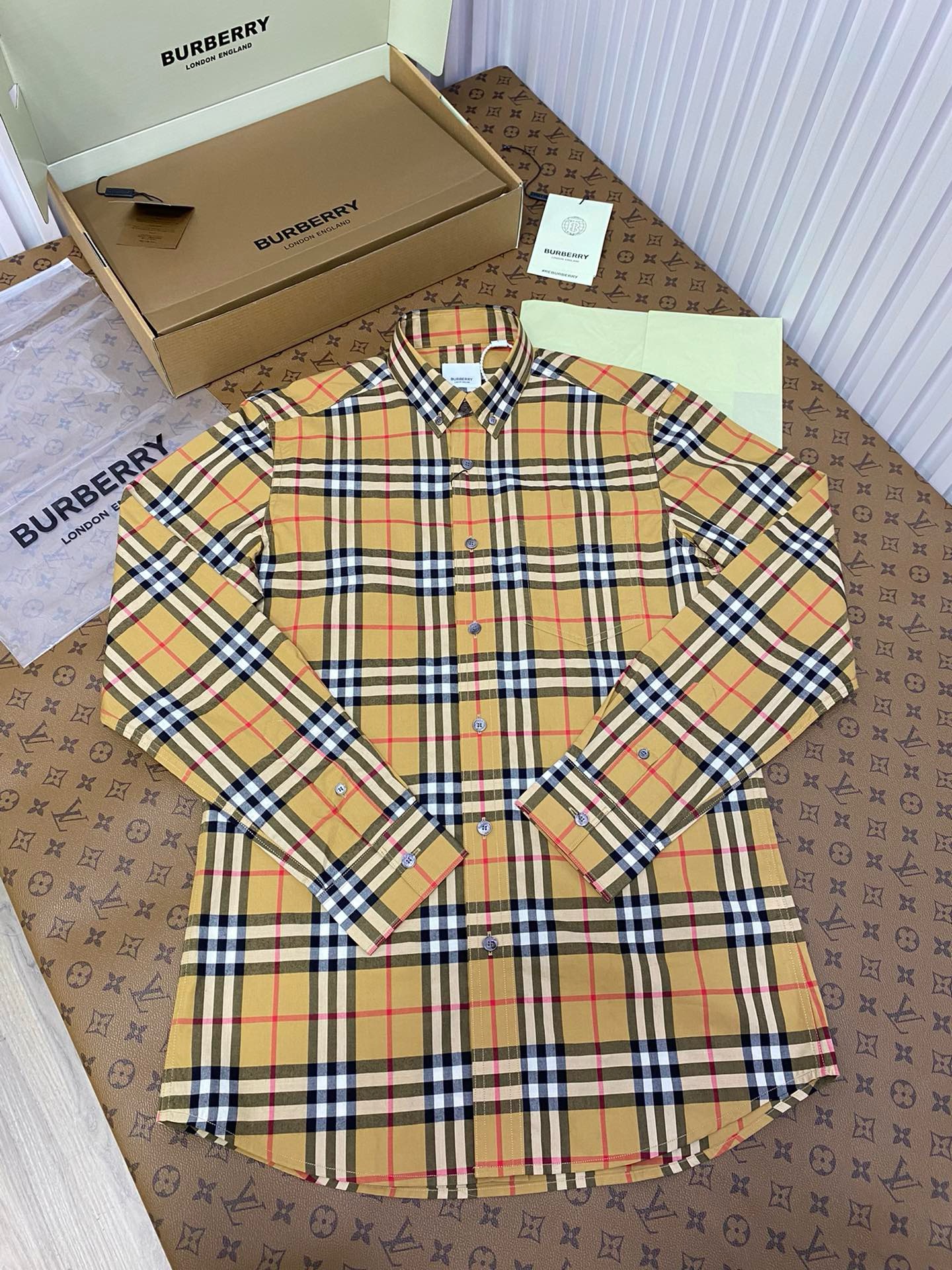 Bagsaaa Bv*b*rry Vintage Checked Shirt Yellow