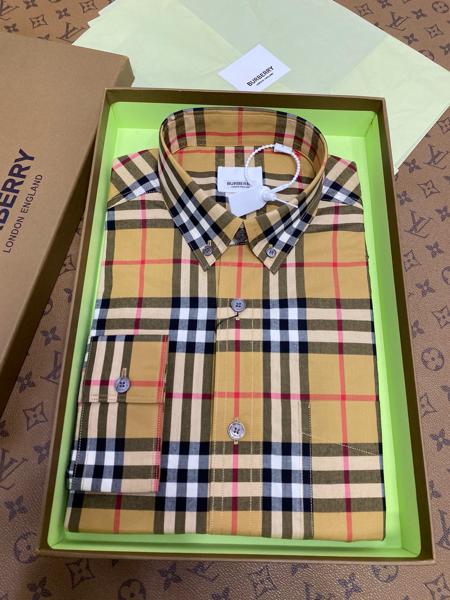 Bagsaaa Bv*b*rry Vintage Checked Shirt Yellow