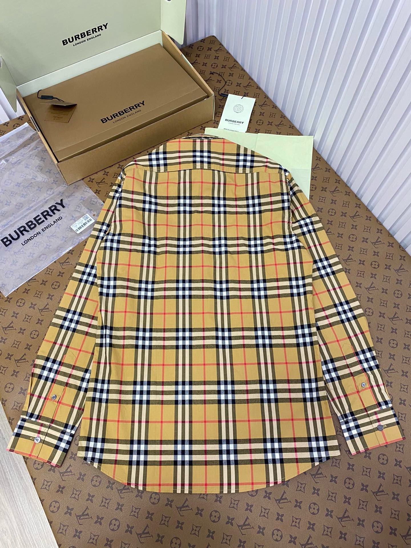 Bagsaaa Bv*b*rry Vintage Checked Shirt Yellow