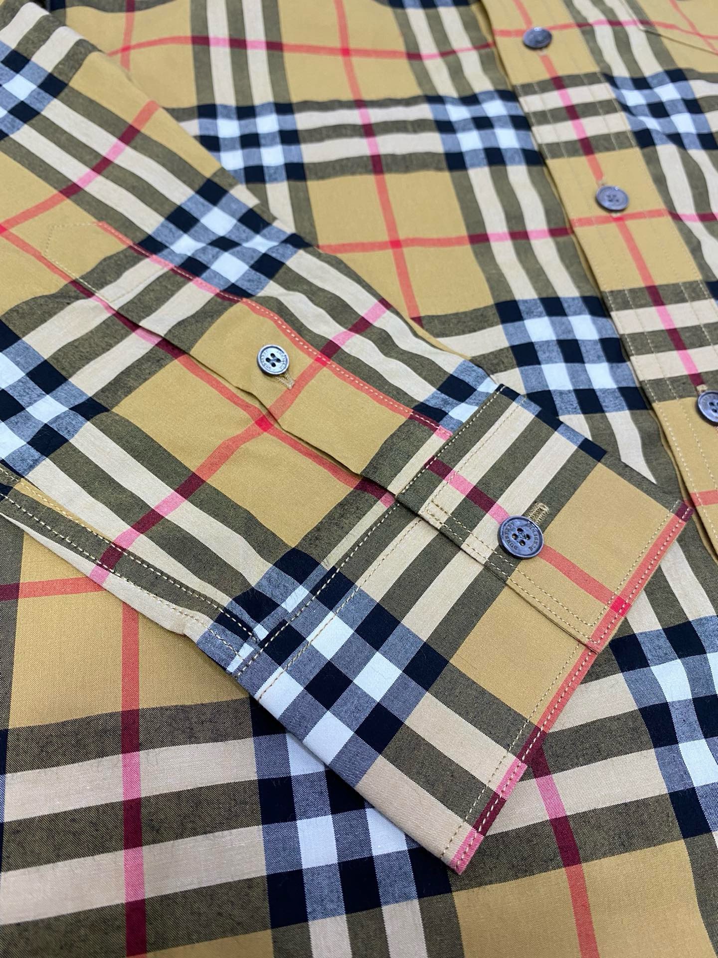Bagsaaa Bv*b*rry Vintage Checked Shirt Yellow