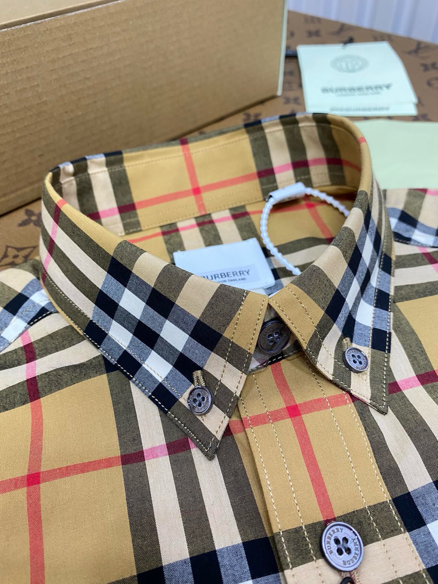Bagsaaa Bv*b*rry Vintage Checked Shirt Yellow