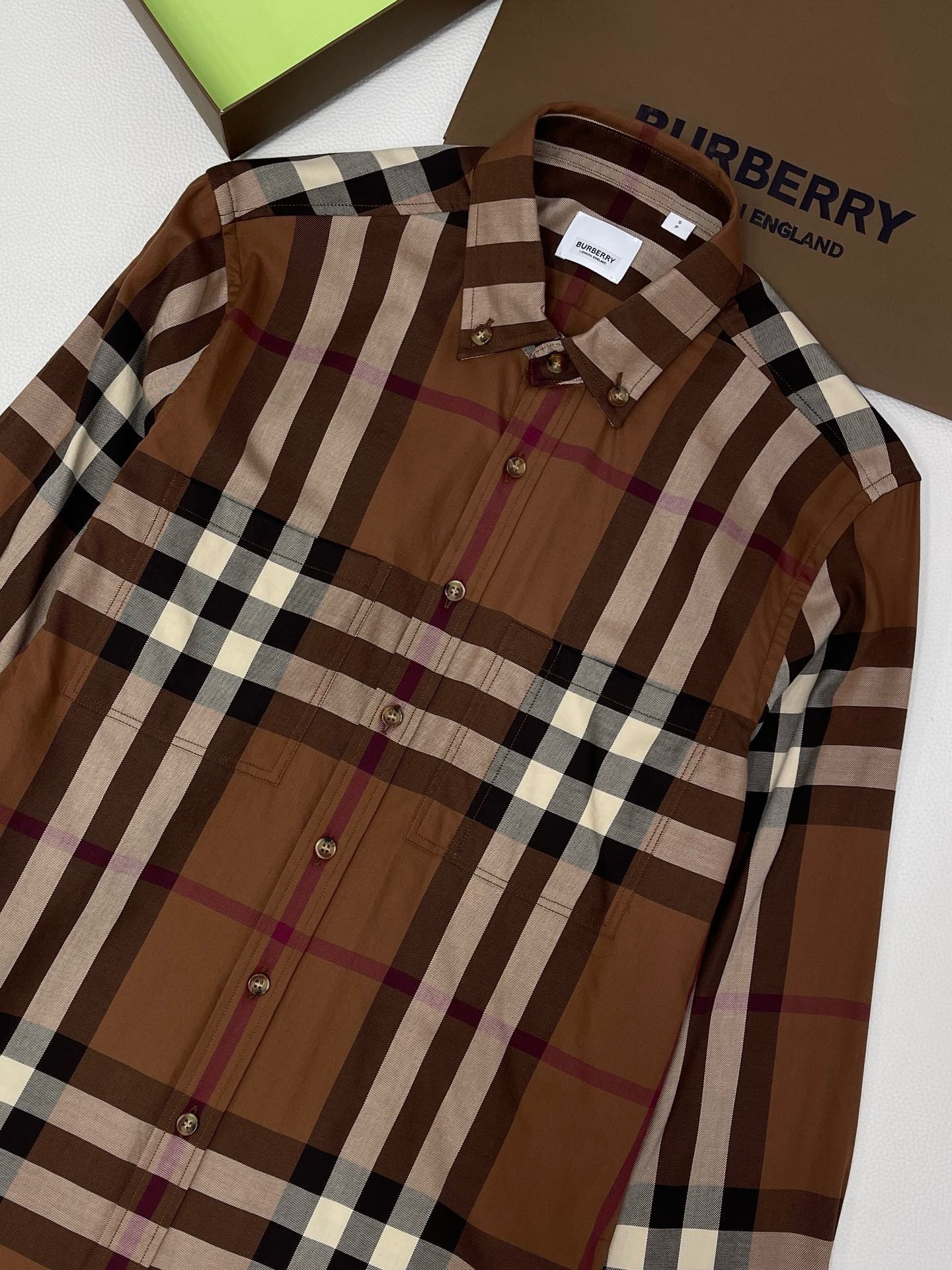 Bagsaaa Bv*b*rry Vintage Checked Shirt Brown