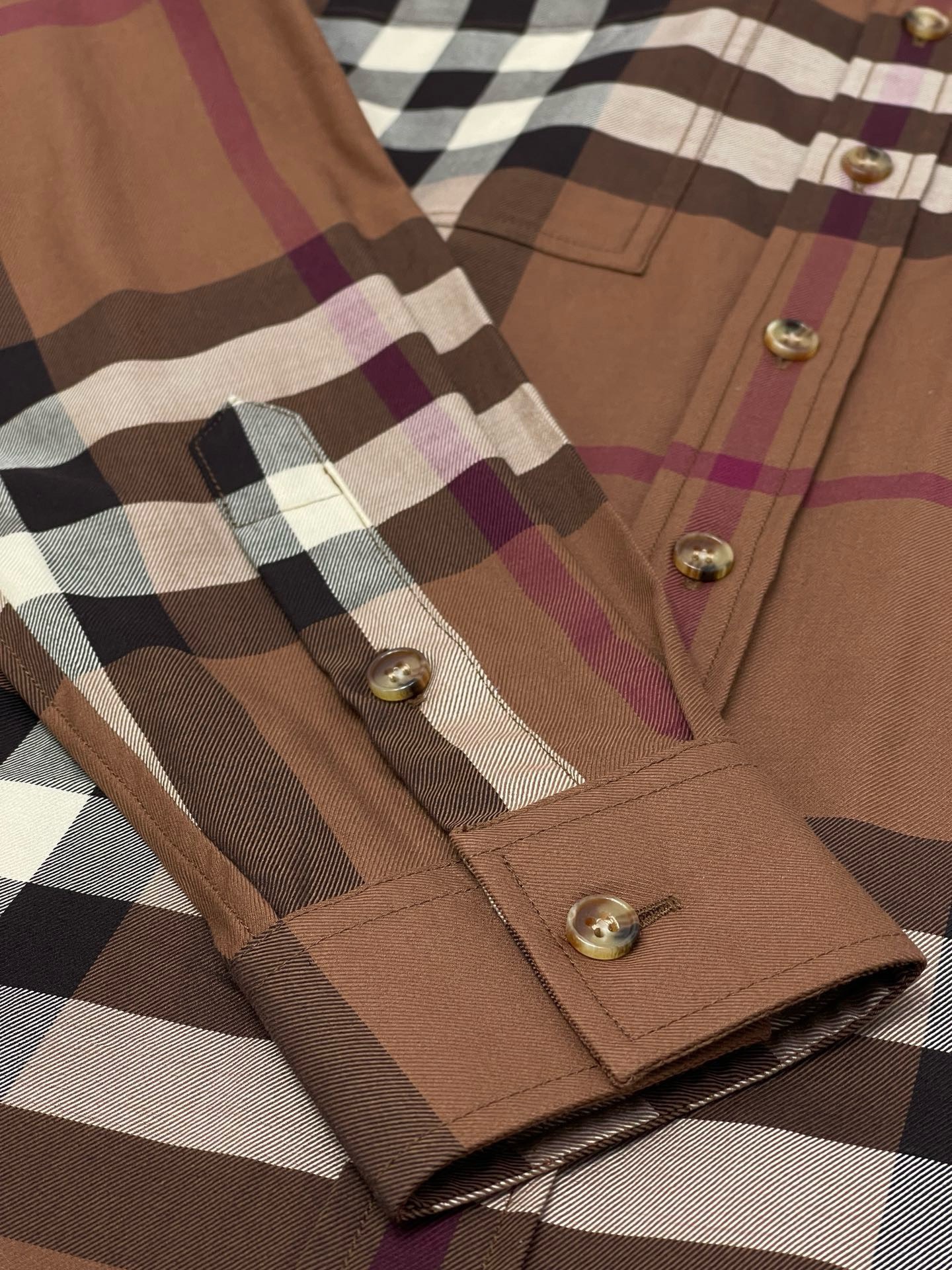 Bagsaaa Bv*b*rry Vintage Checked Shirt Brown