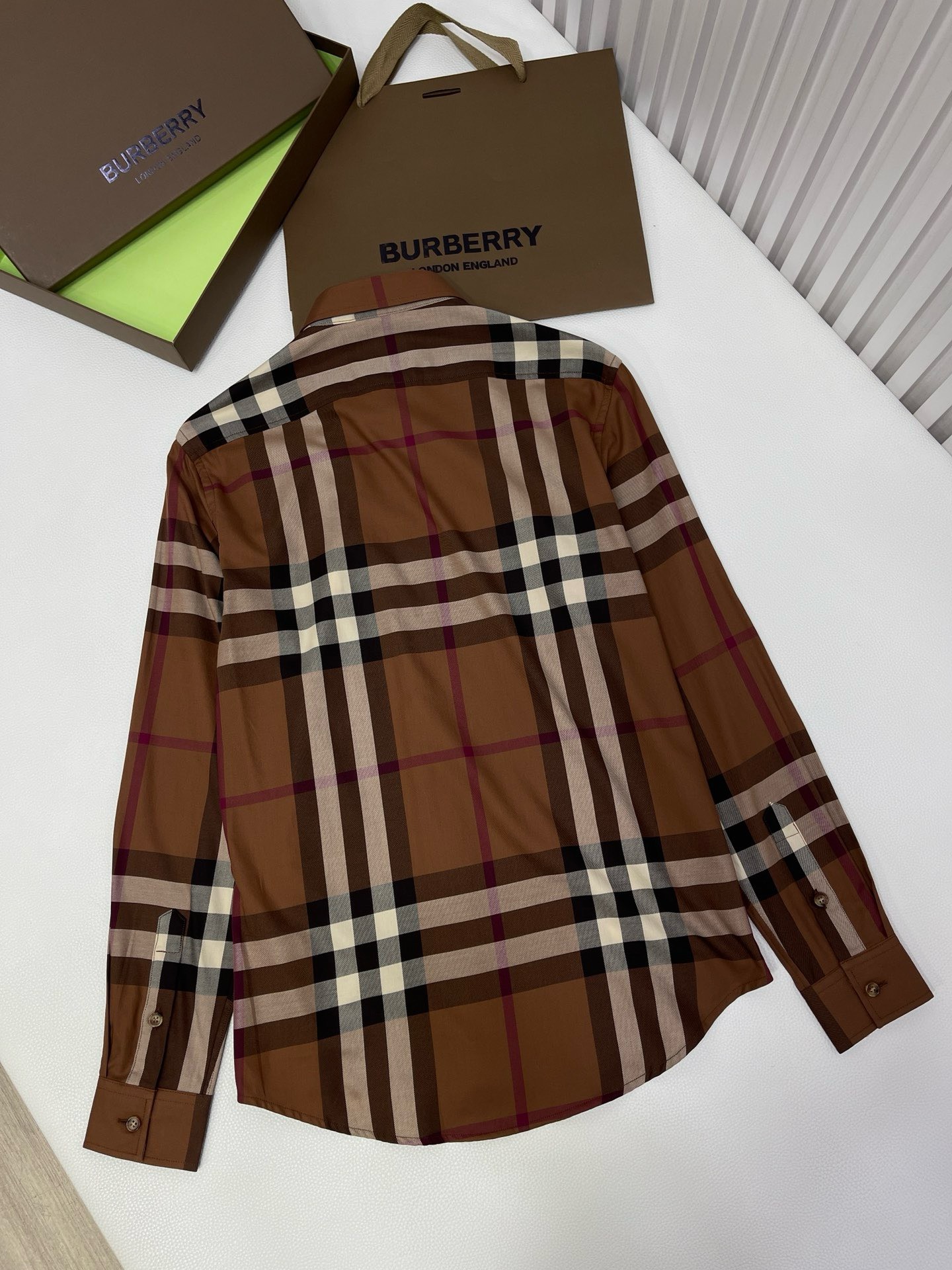 Bagsaaa Bv*b*rry Vintage Checked Shirt Brown