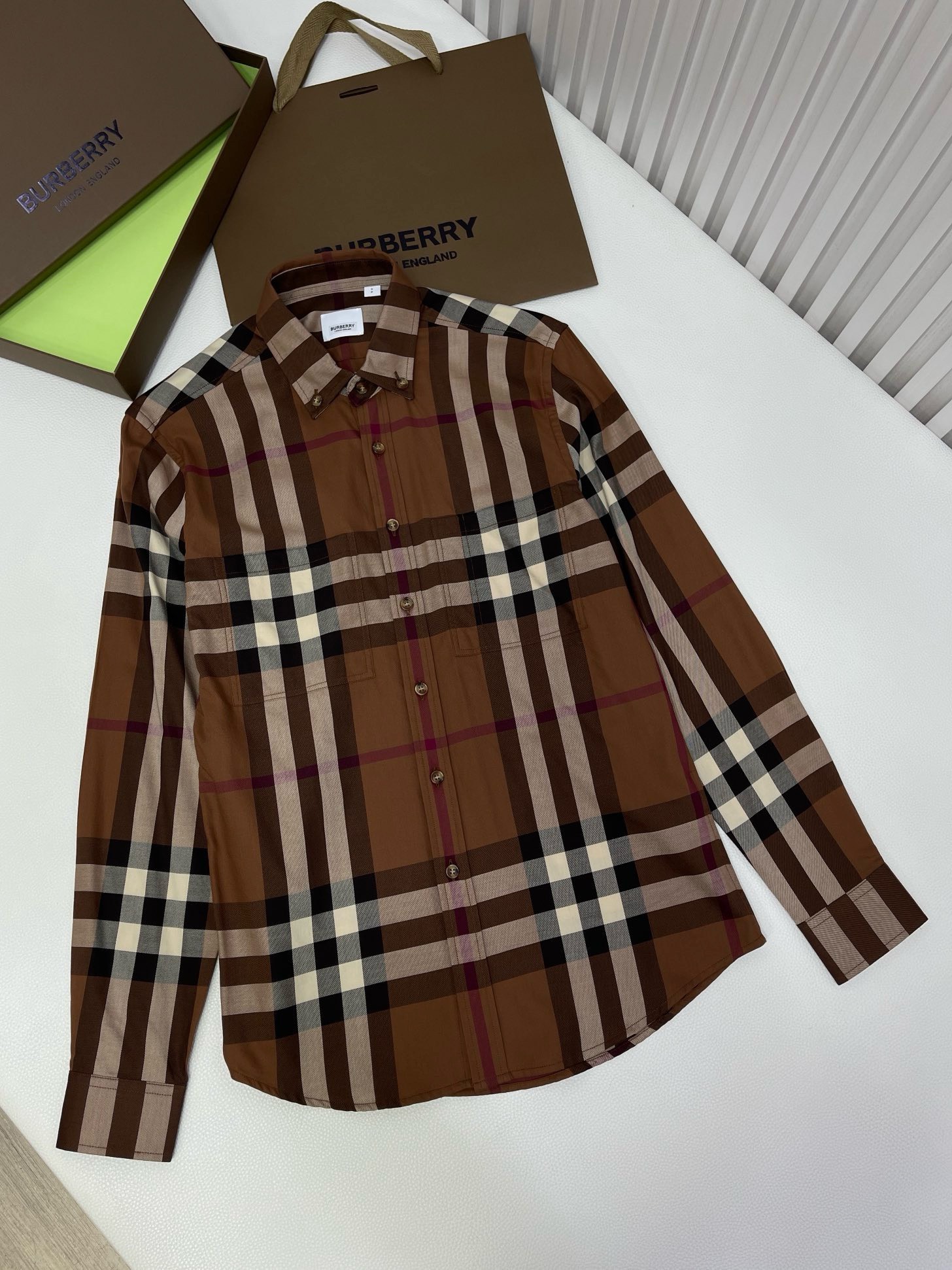 Bagsaaa Bv*b*rry Vintage Checked Shirt Brown
