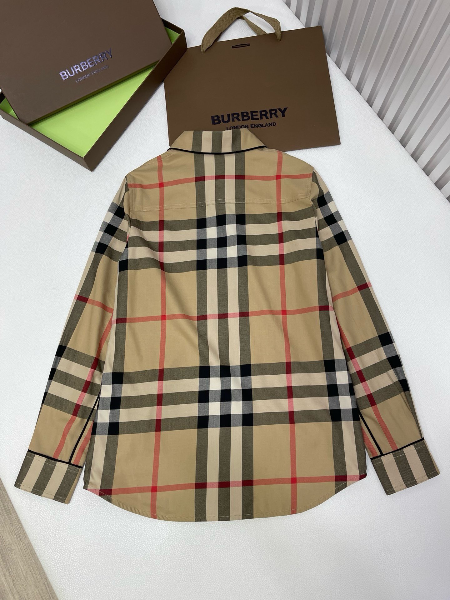 Bagsaaa Bv*b*rry Vintage Checked Shirt Yellow With Front Pocket