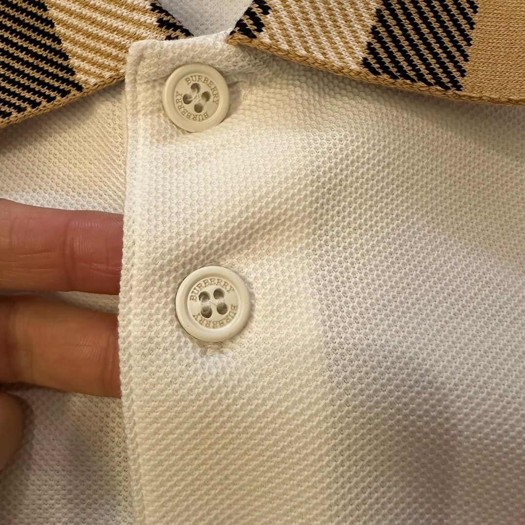 BAGSAAA Bv*b*rry LONDON ENGLAND POLO CODY SHIRT WHITE