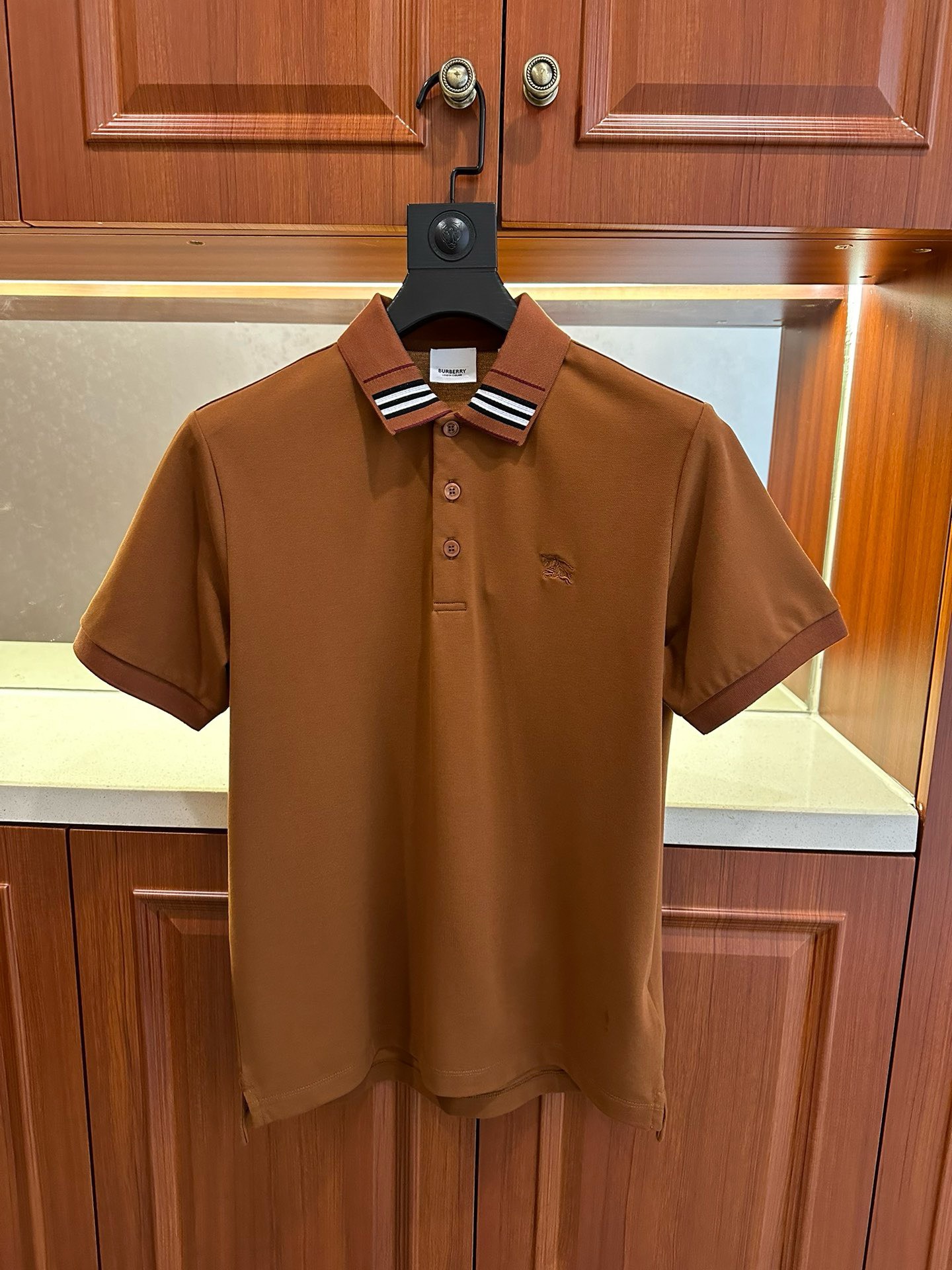 BAGSAAA Bv*b*rry LONDON ENGLAND POLO CODY SHIRT BROWN
