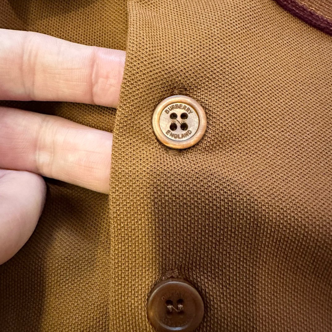 BAGSAAA Bv*b*rry LONDON ENGLAND POLO CODY SHIRT BROWN