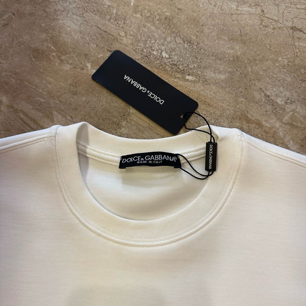 Bagsaaa DOLCE & GABBANA Cotton crew-neck white sweatshirt