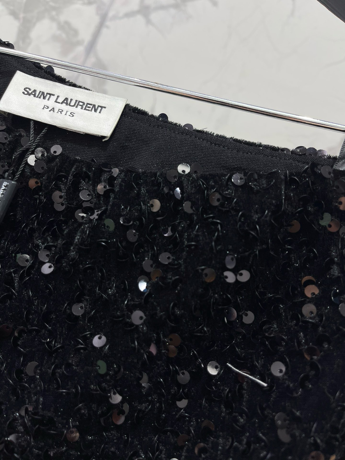 Bagsaaa Y51 Sequins Black Top