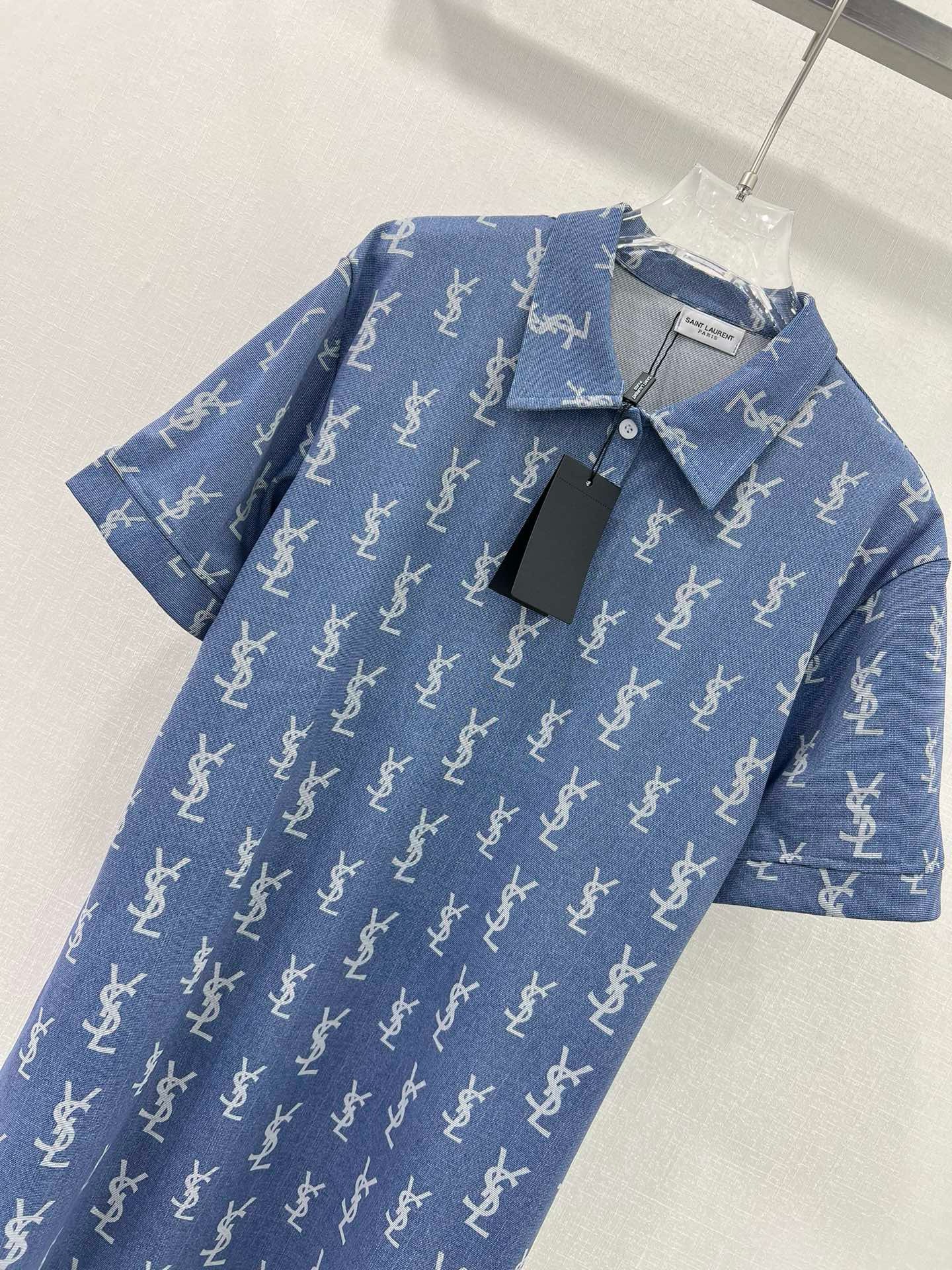 Bagsaaa Y51 Polo T-Shirt Blue